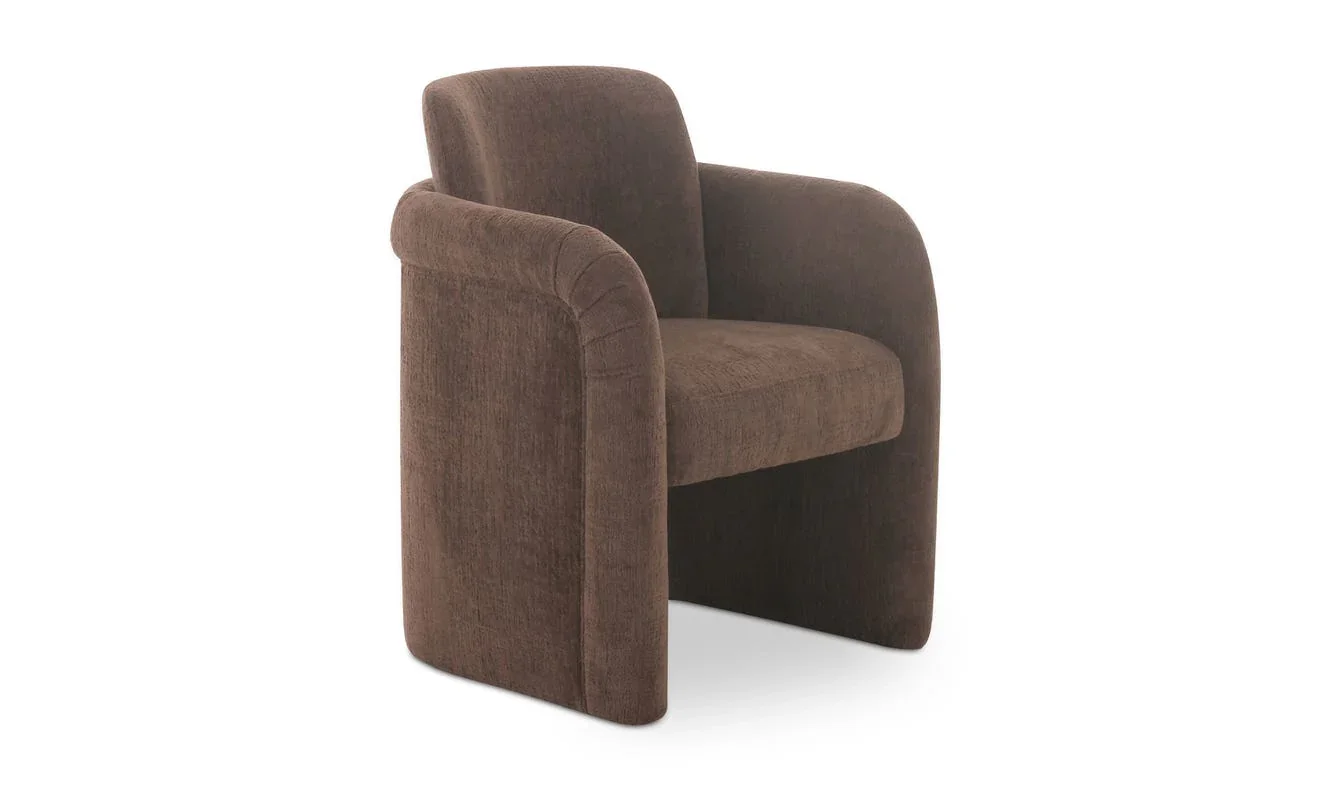 Mesto Rolling Dining Chair Dark Brown - Set of 2