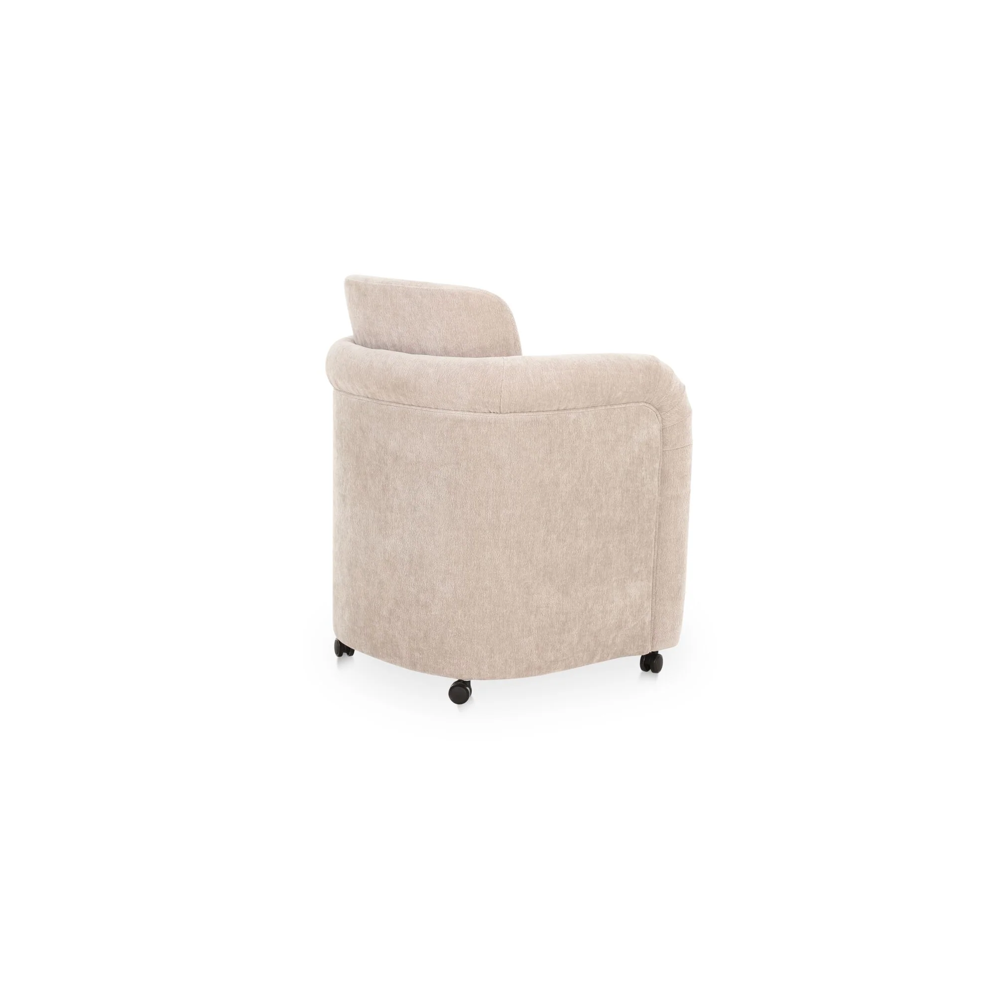 Mesto Rolling Dining Chair Taupe - Set of 2 - Image 4