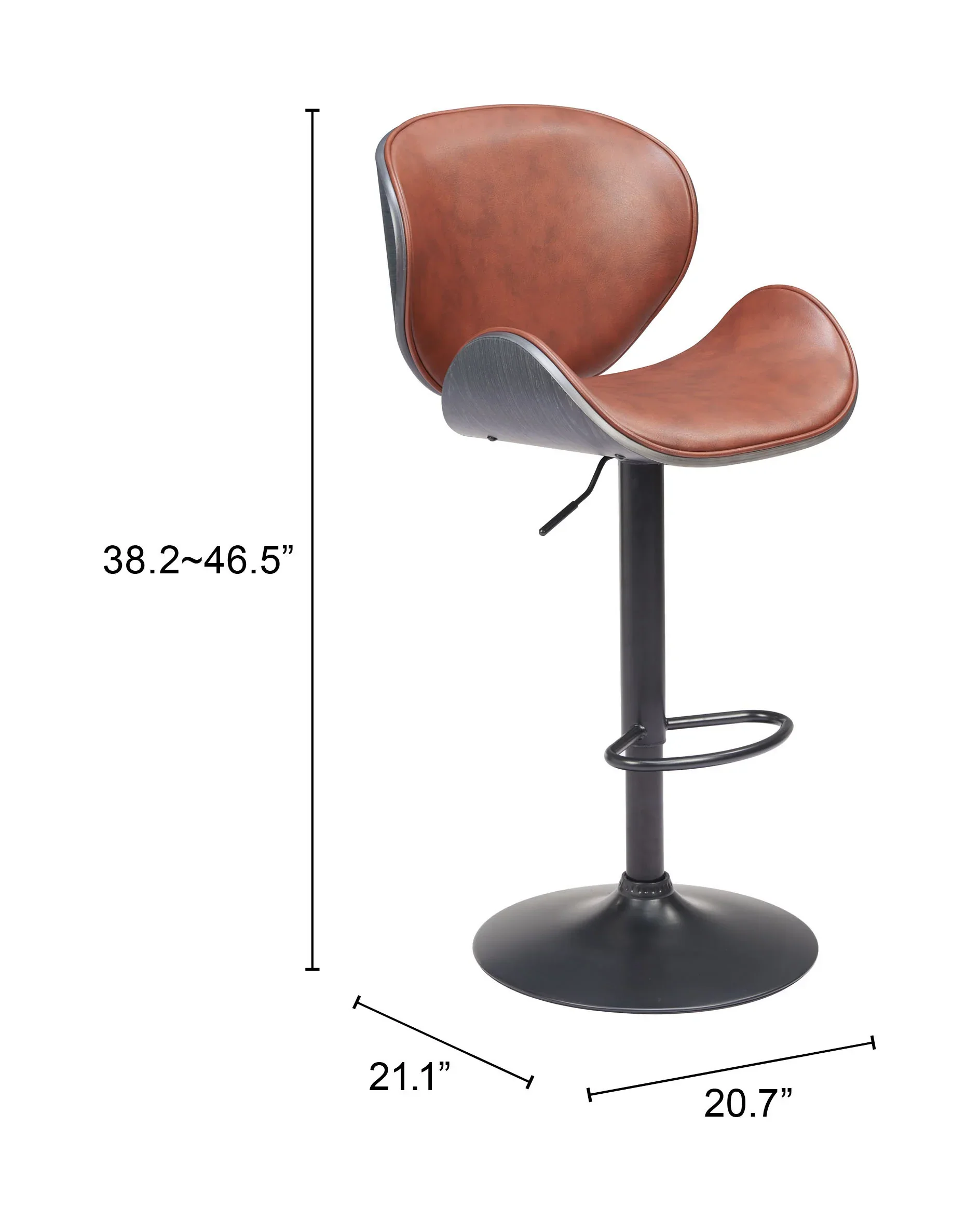 Meyane Barstool Brown - Image 5