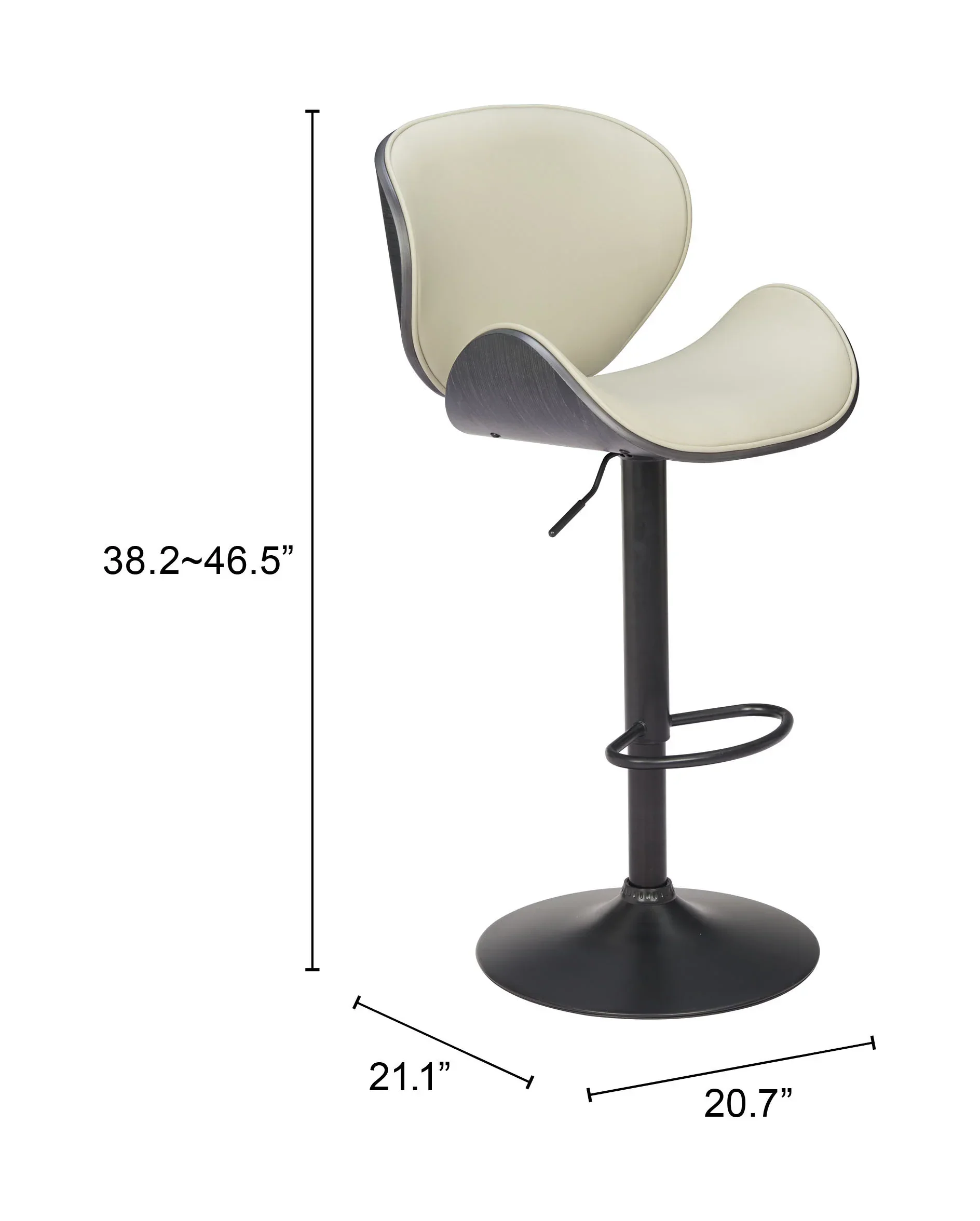 Meyane Barstool Gray - Image 5