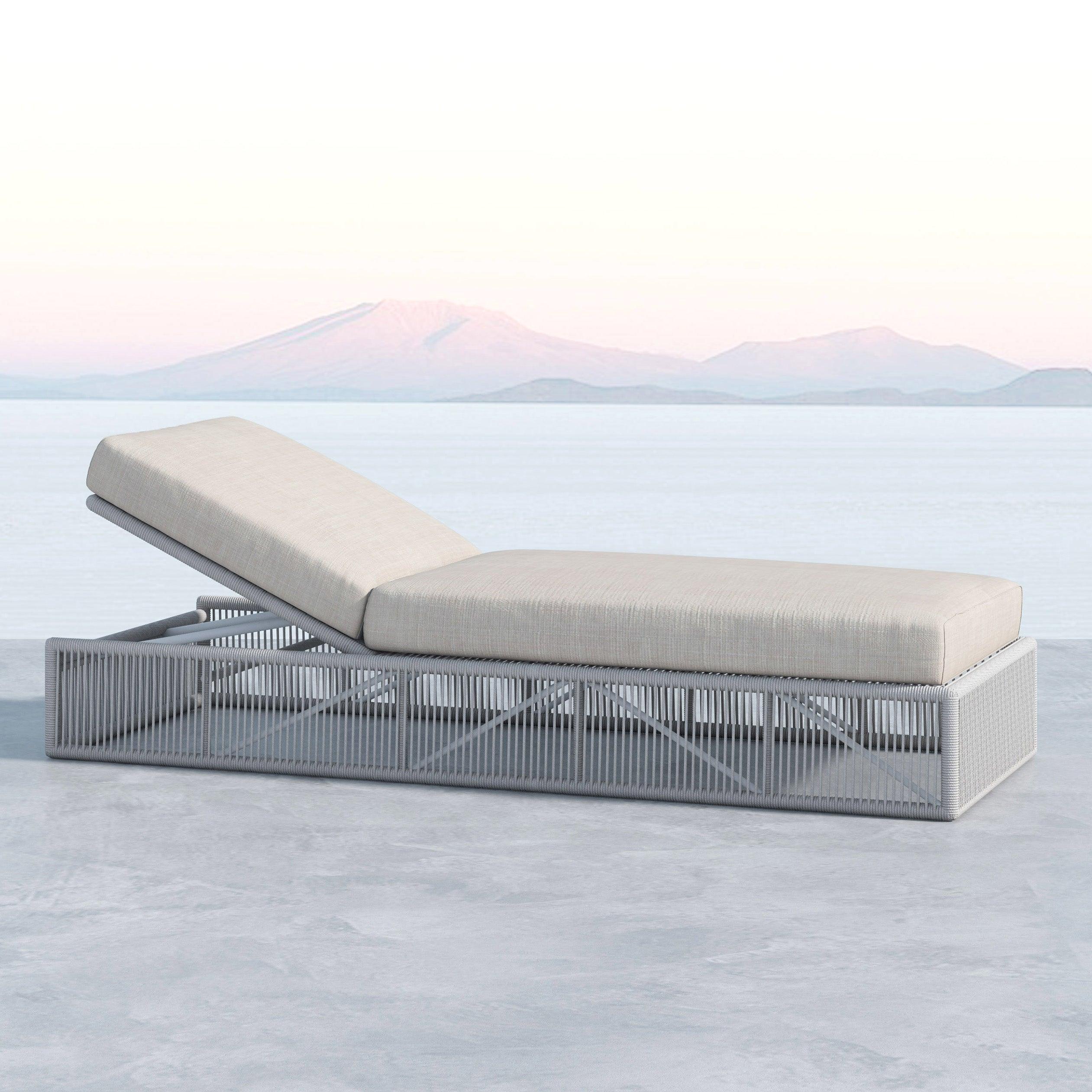 Miami Adjustable Chaise in Echo Ash w/ Self Welt - Image 2