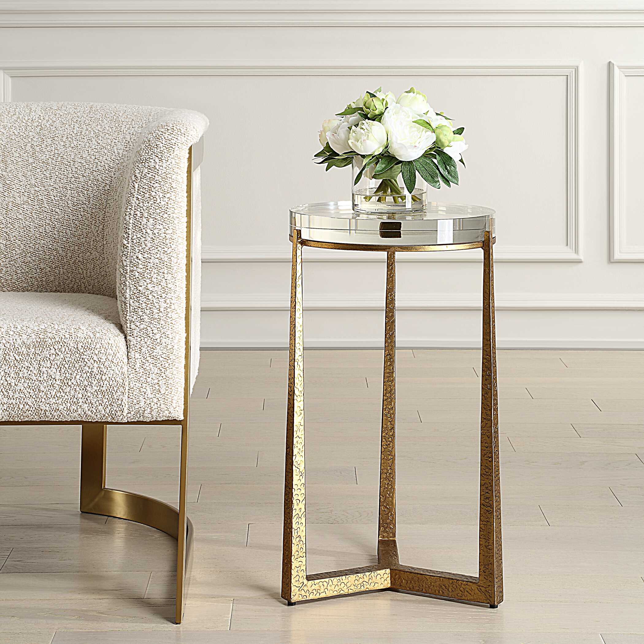 Midas Antique Gold Accent Table - Image 2