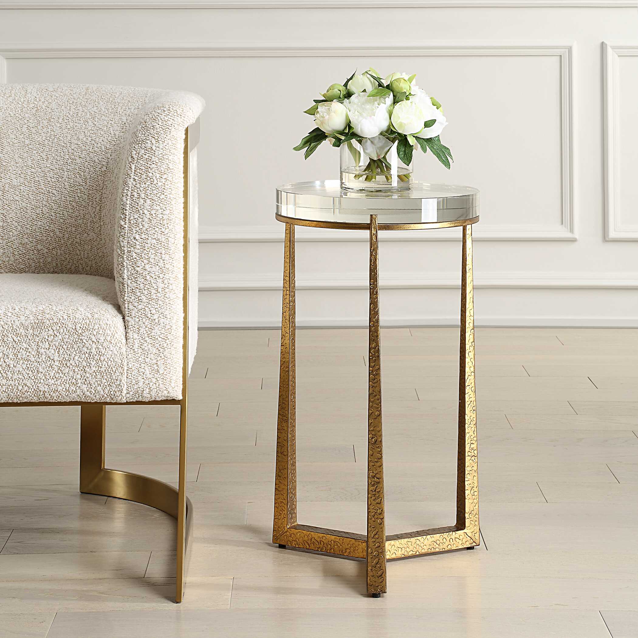 Midas Antique Gold Accent Table - Image 3