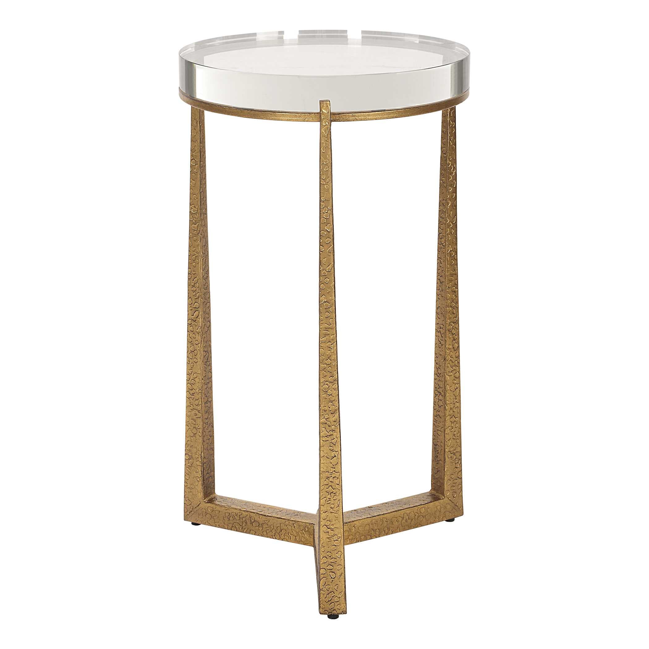 Midas Antique Gold Accent Table - Image 4