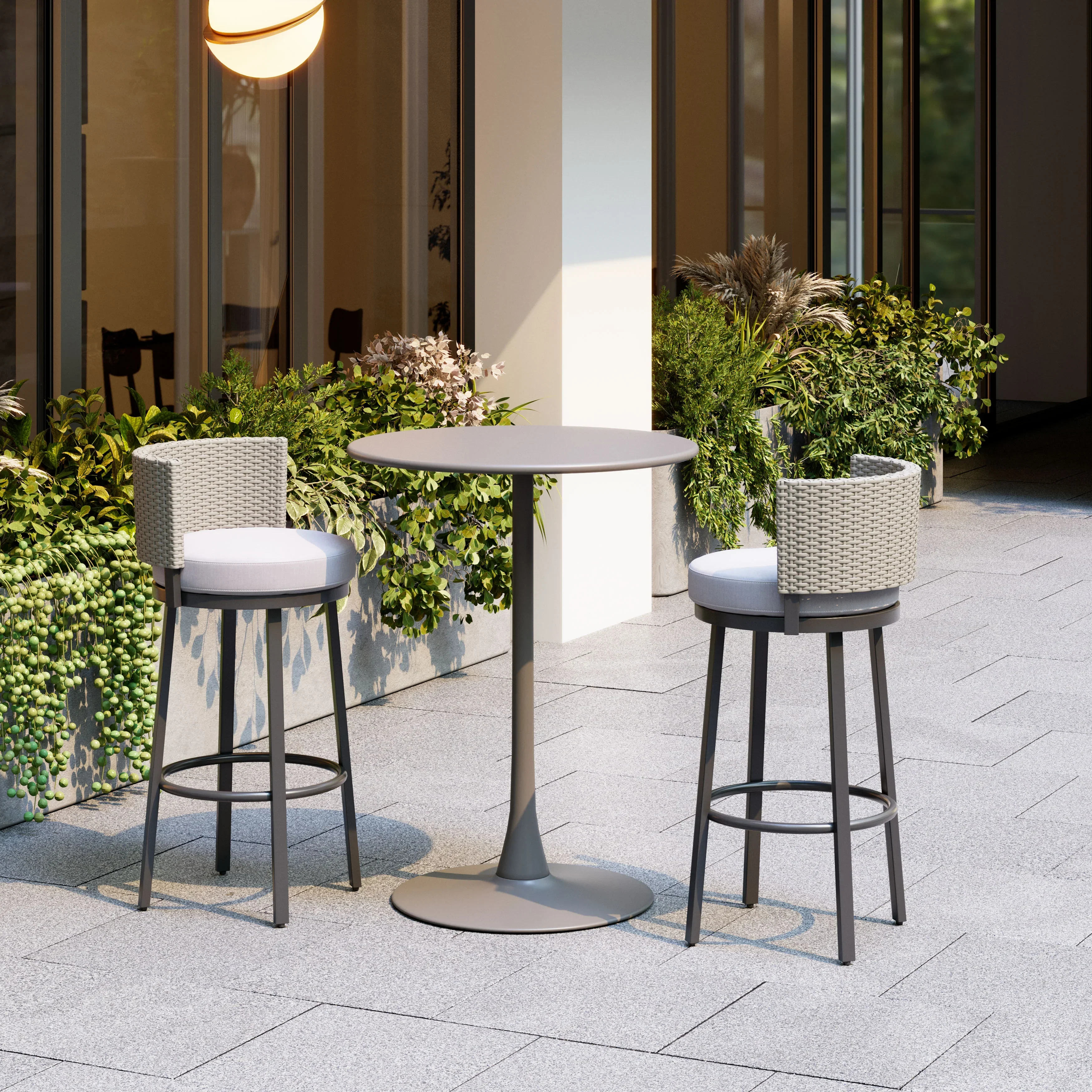 Midnight Wave Barstool White - Image 2