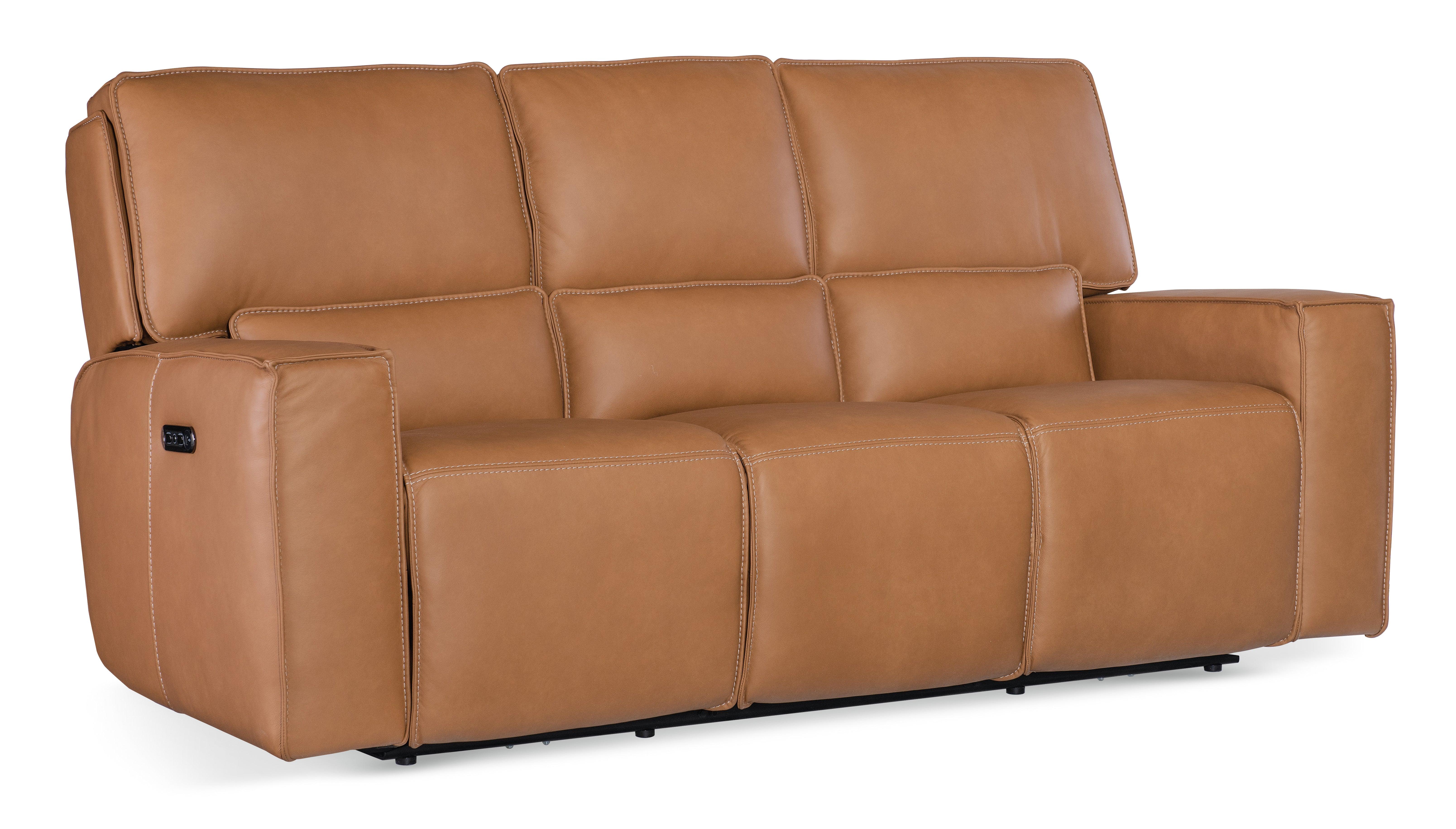 Miles Zero Gravity Power Sofa w/ Power Headrest - Brown