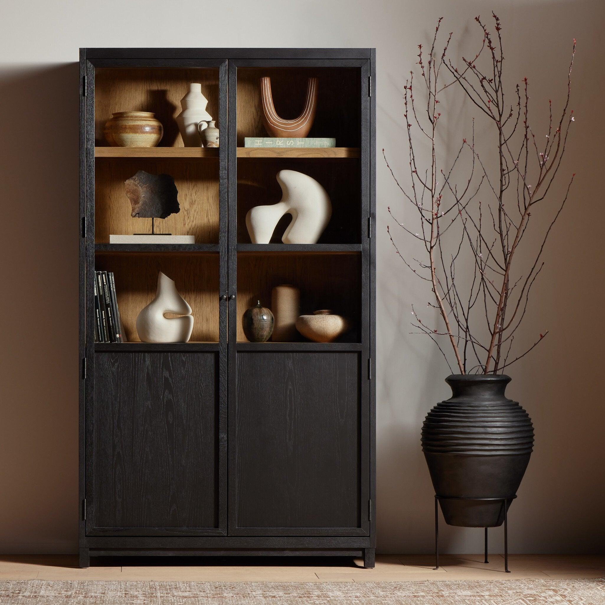 Millie Panel and Glass Door Cabinet - Image 2