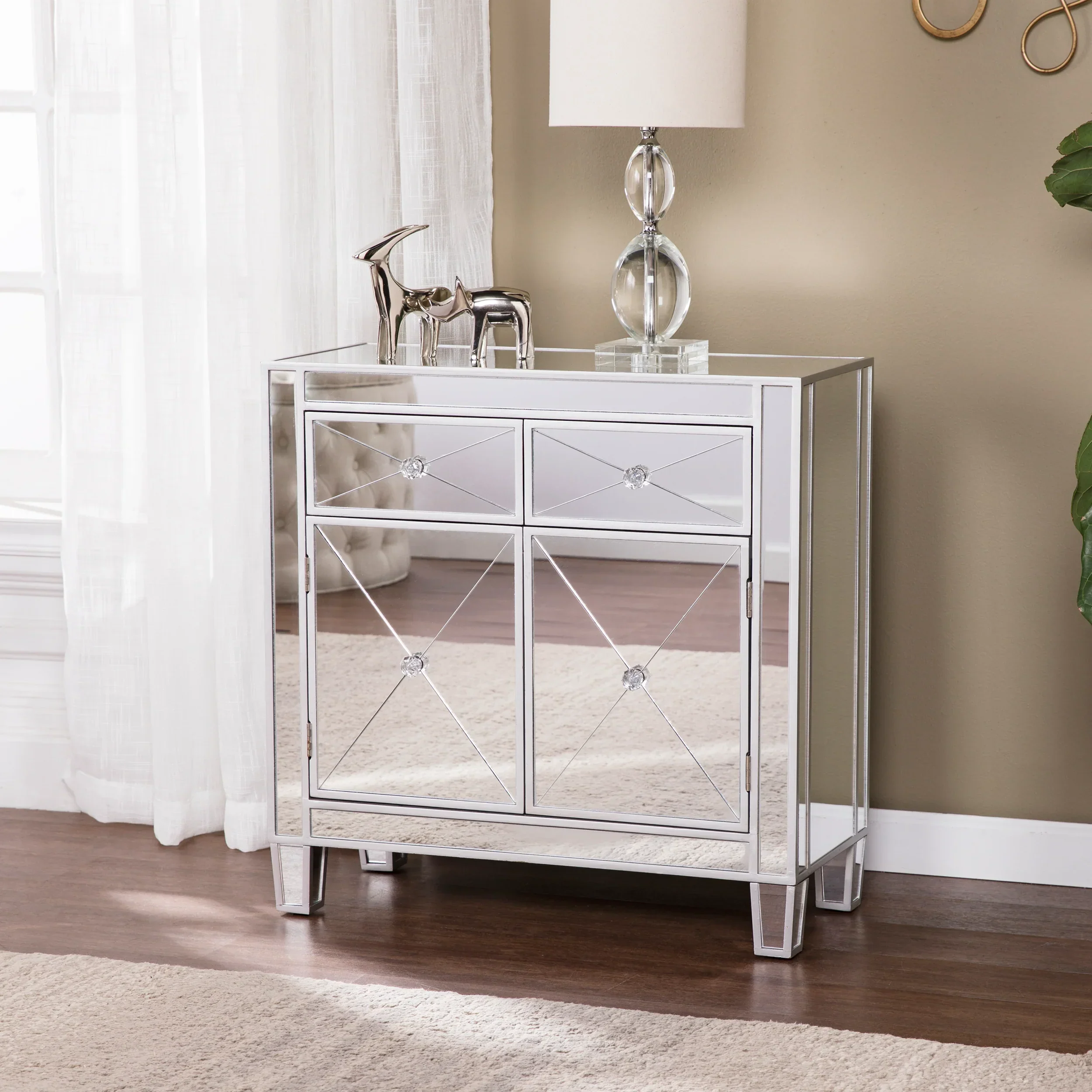 Mirage Mirrored Accent Cabinet - Image 2