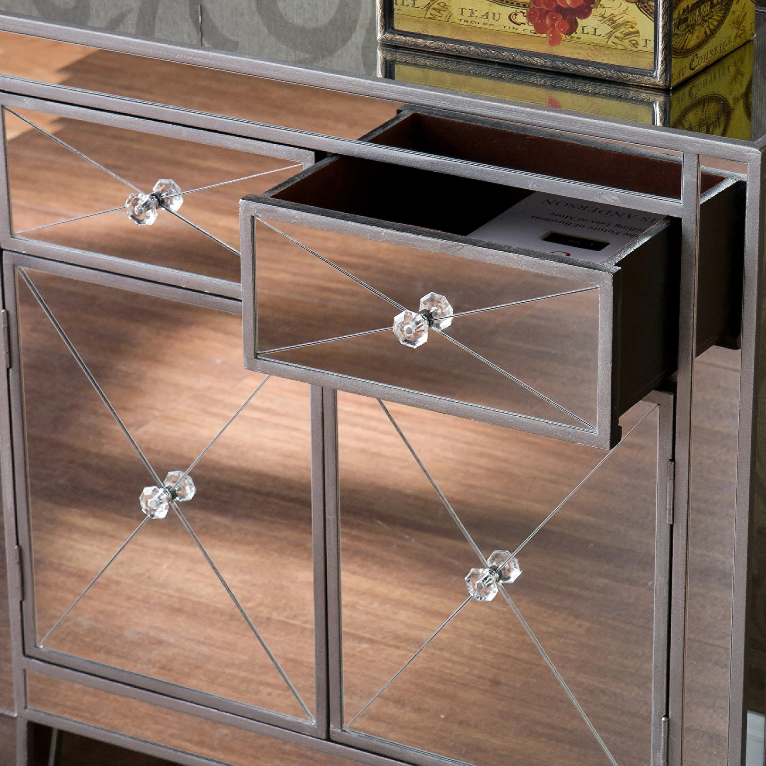 Mirage Mirrored Accent Cabinet - Image 4