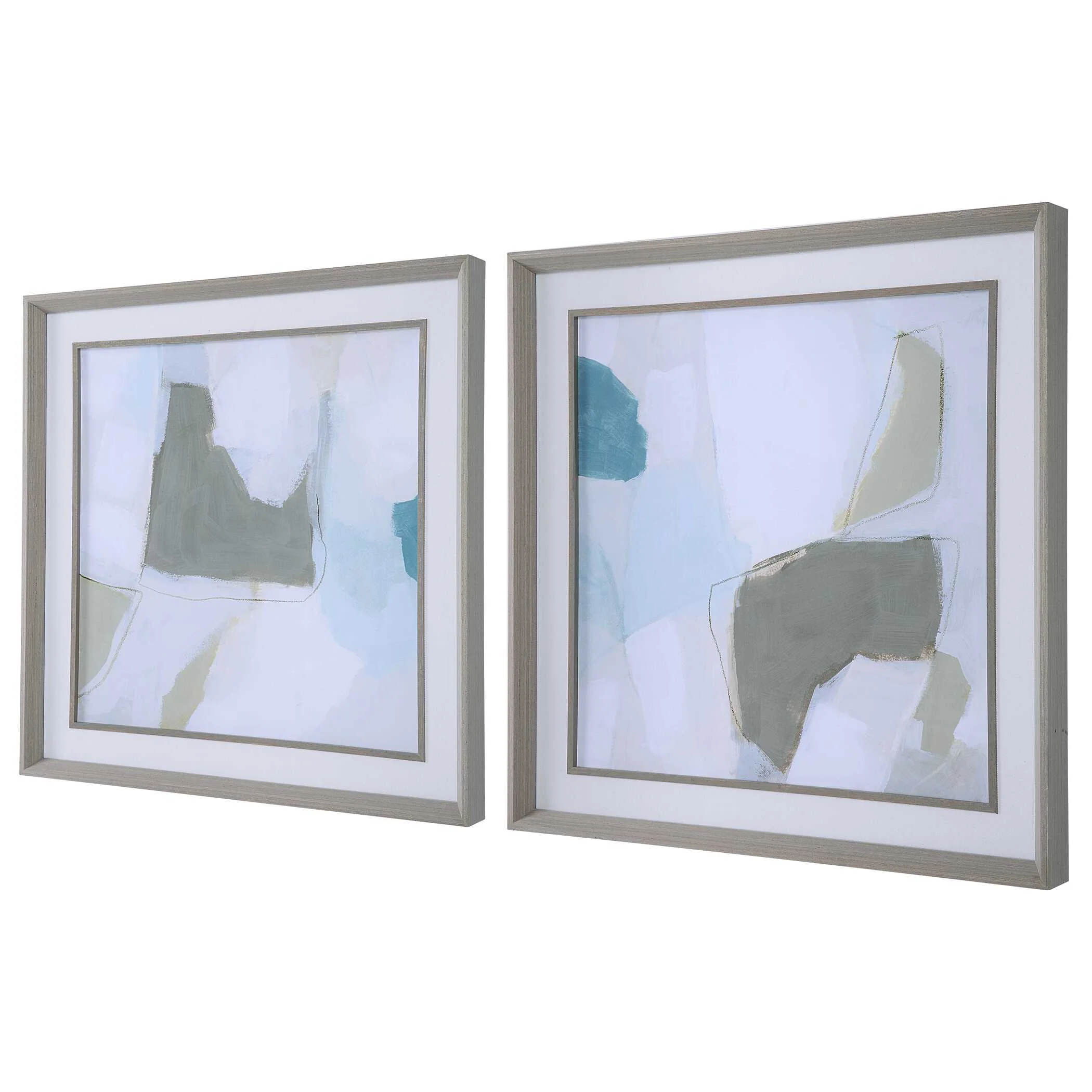 Mist Shapes Framed Prints, Set/2 - Image 4
