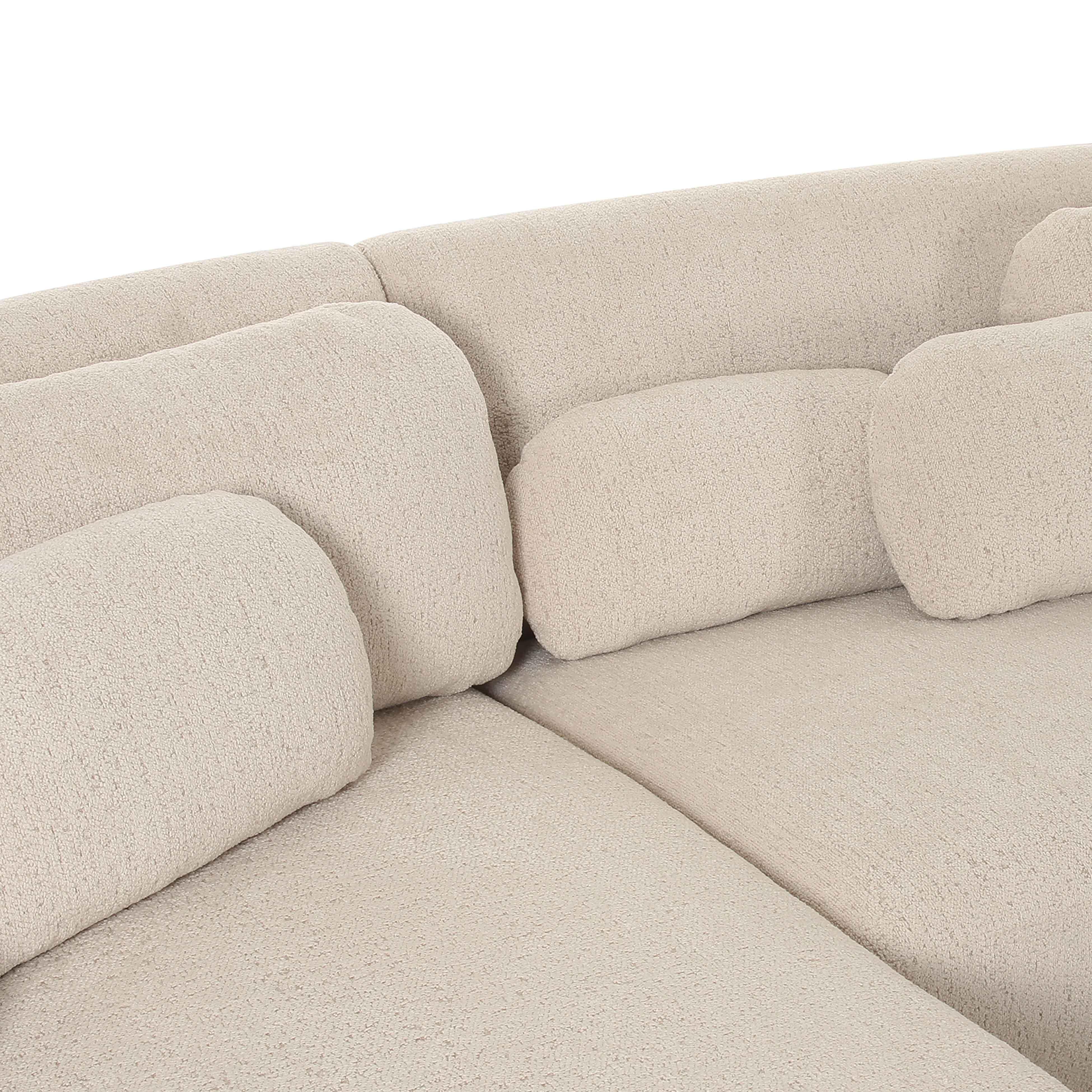 Misty Cream Boucle Sectional - LAF - Image 6