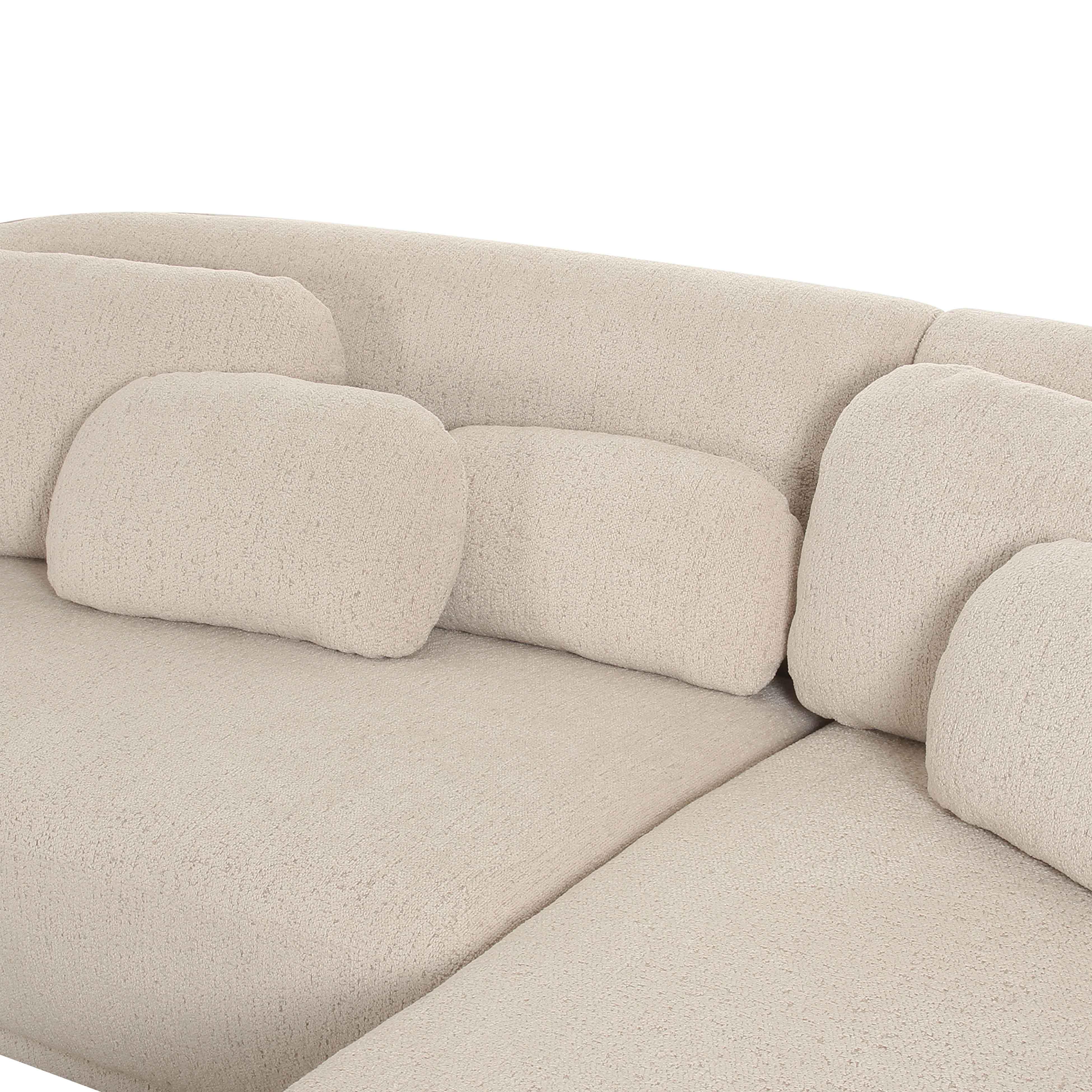 Misty Cream Boucle Sectional - RAF - Image 5