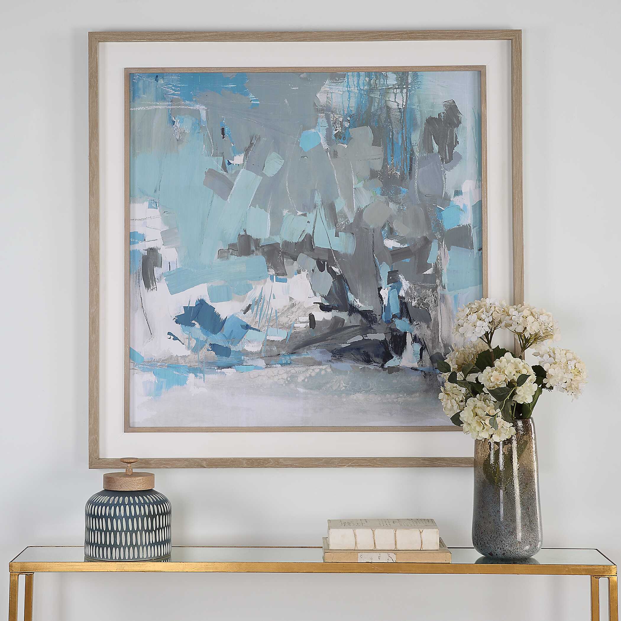 Misty Moonlight Abstract Framed Print - Image 3