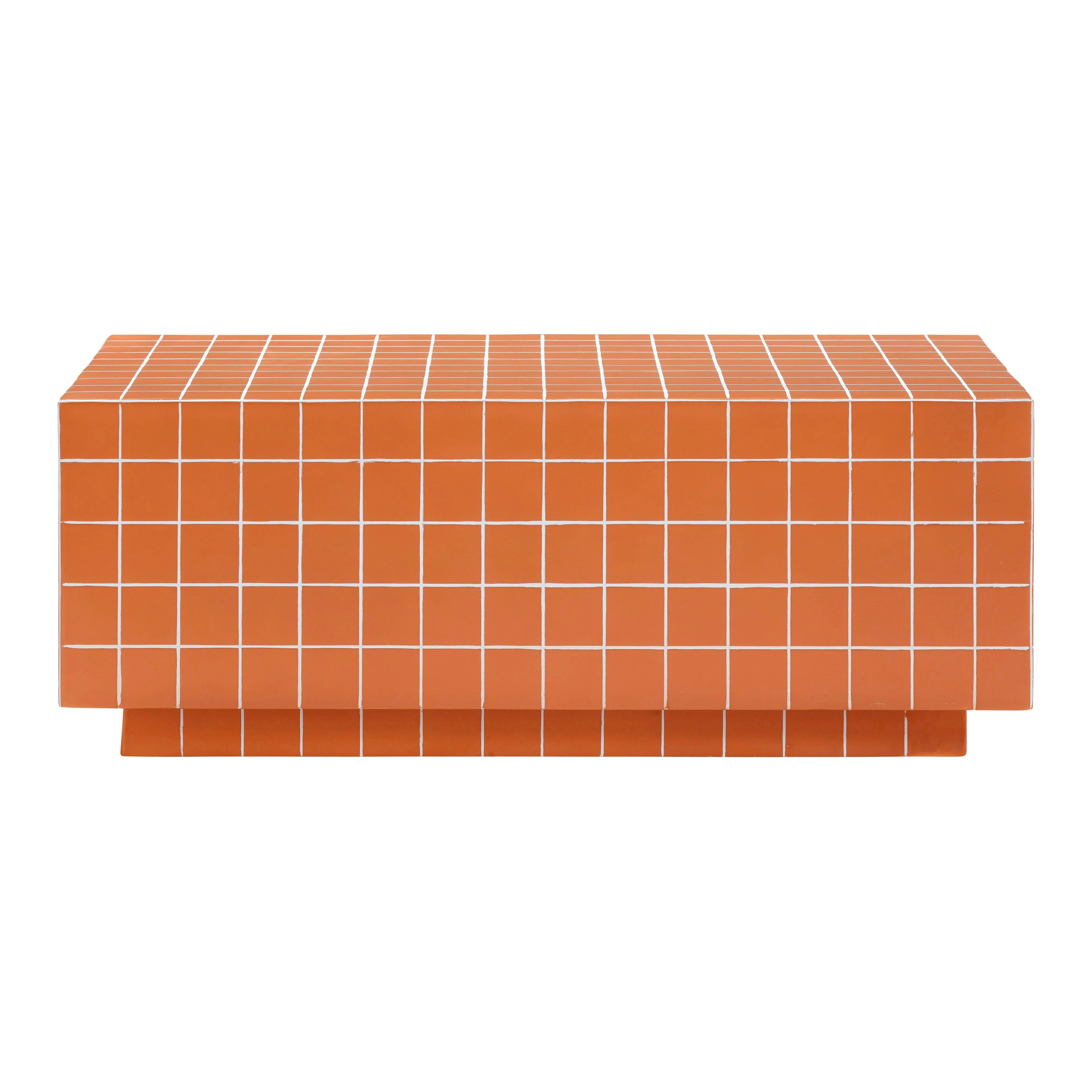 Mixie Brick Orange Tile Indoor / Outdoor Coffee Table - Image 3