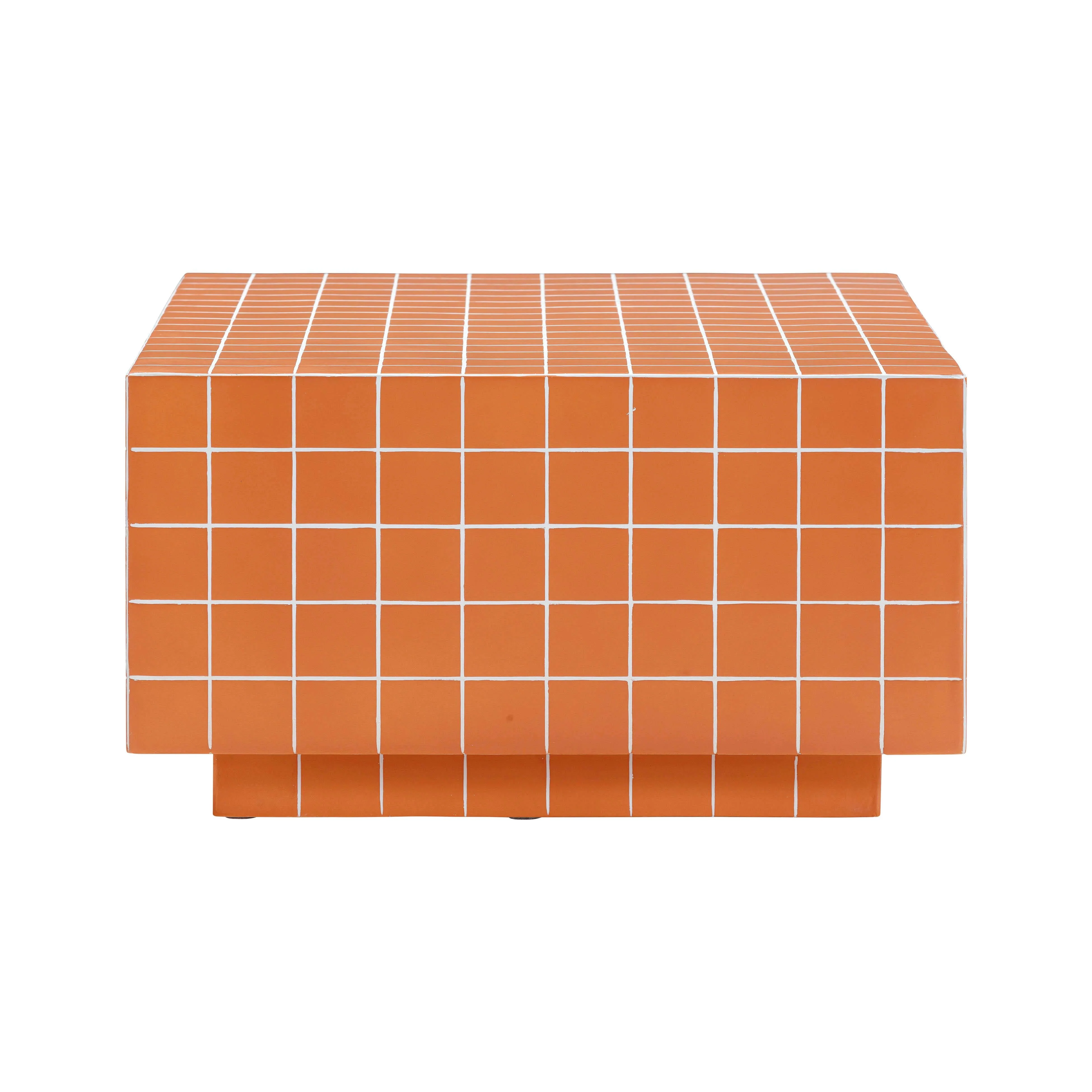 Mixie Brick Orange Tile Indoor / Outdoor Coffee Table - Image 4