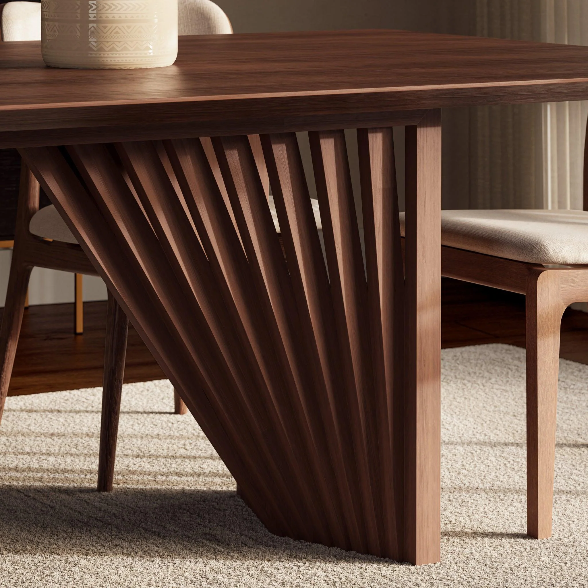 Modern Brazilian - Laguna - Wooden Top Dining Table - Image 17