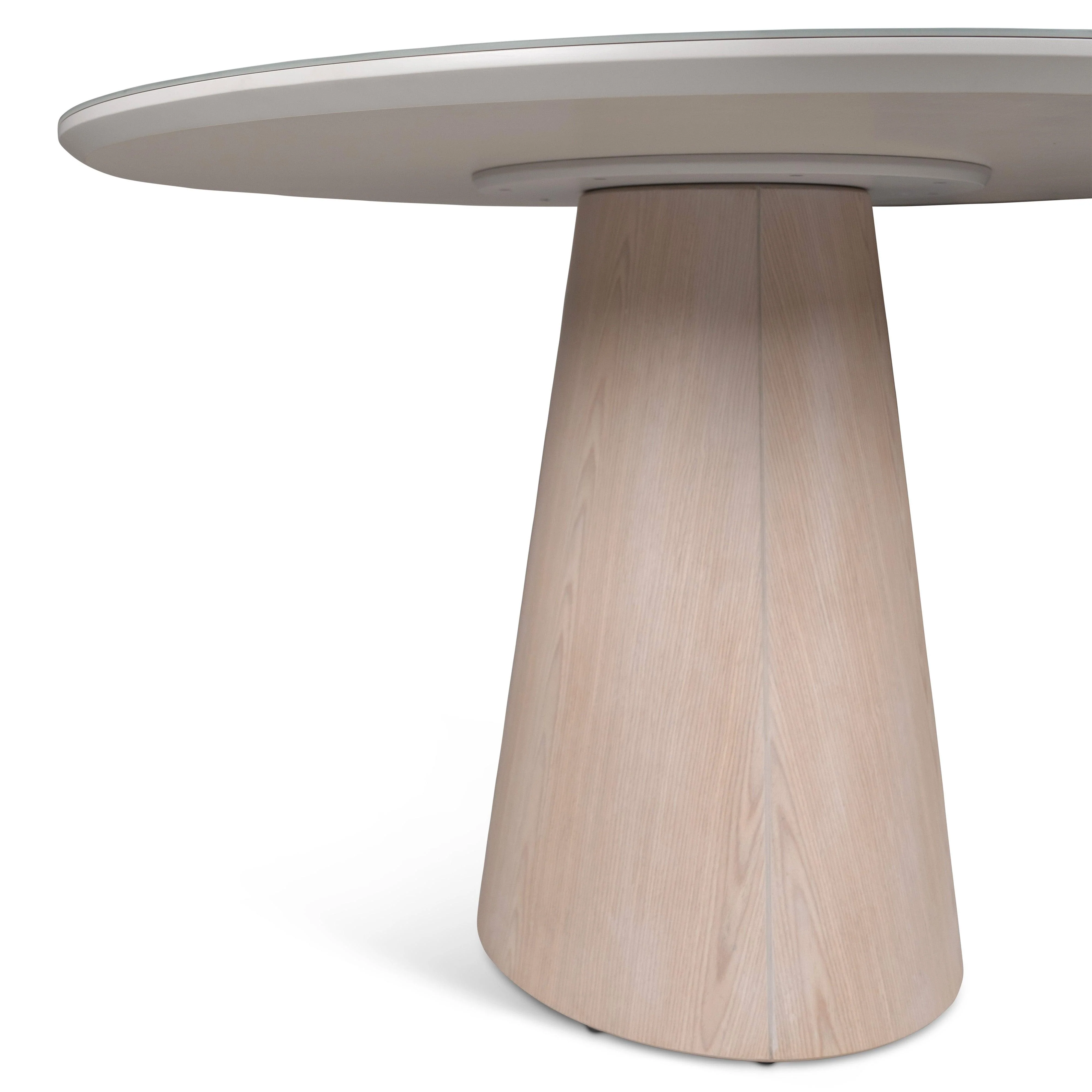 Modern Brazilian - Mona - Glass Top Round Dining Table - Image 11