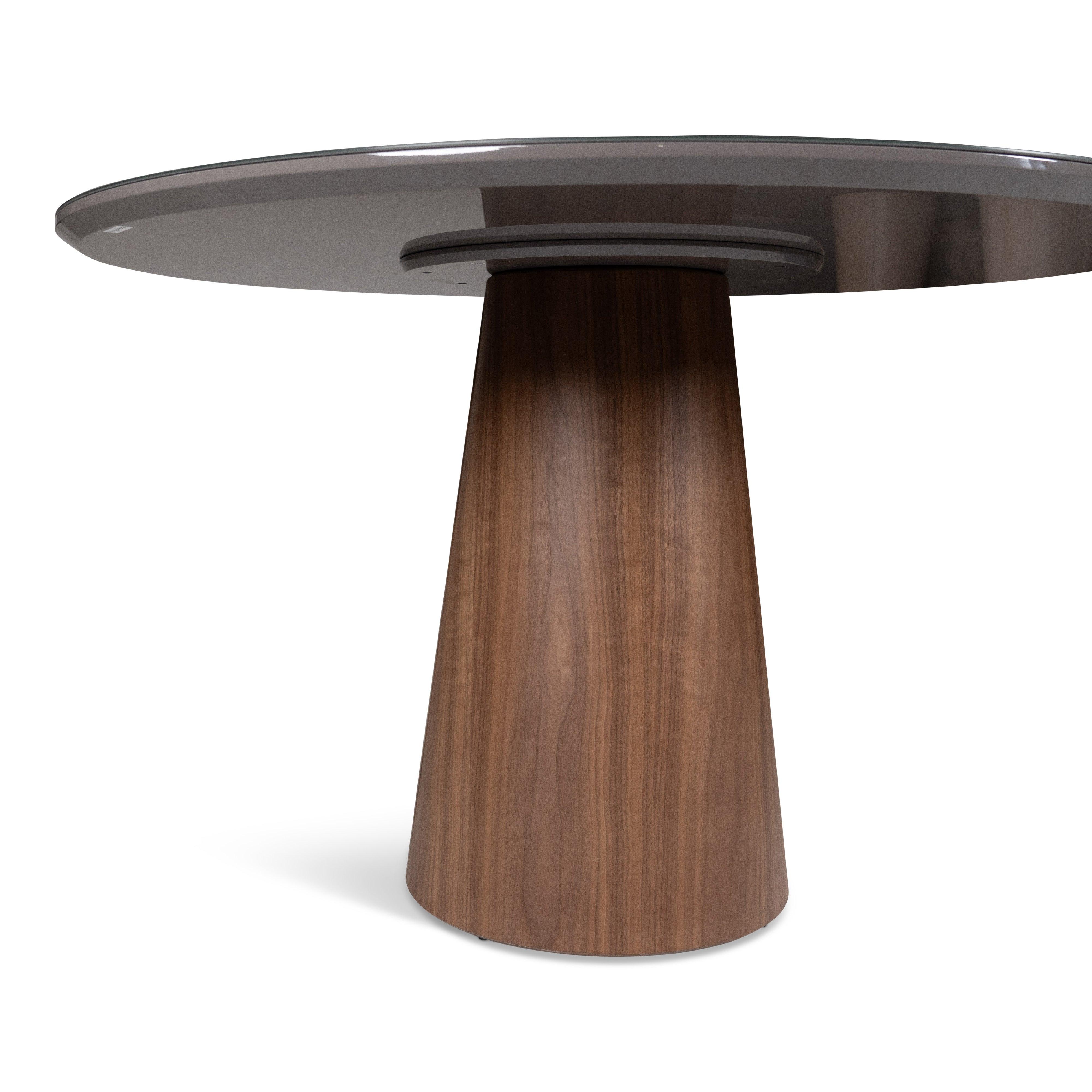 Modern Brazilian - Mona - Glass Top Round Dining Table - Image 7