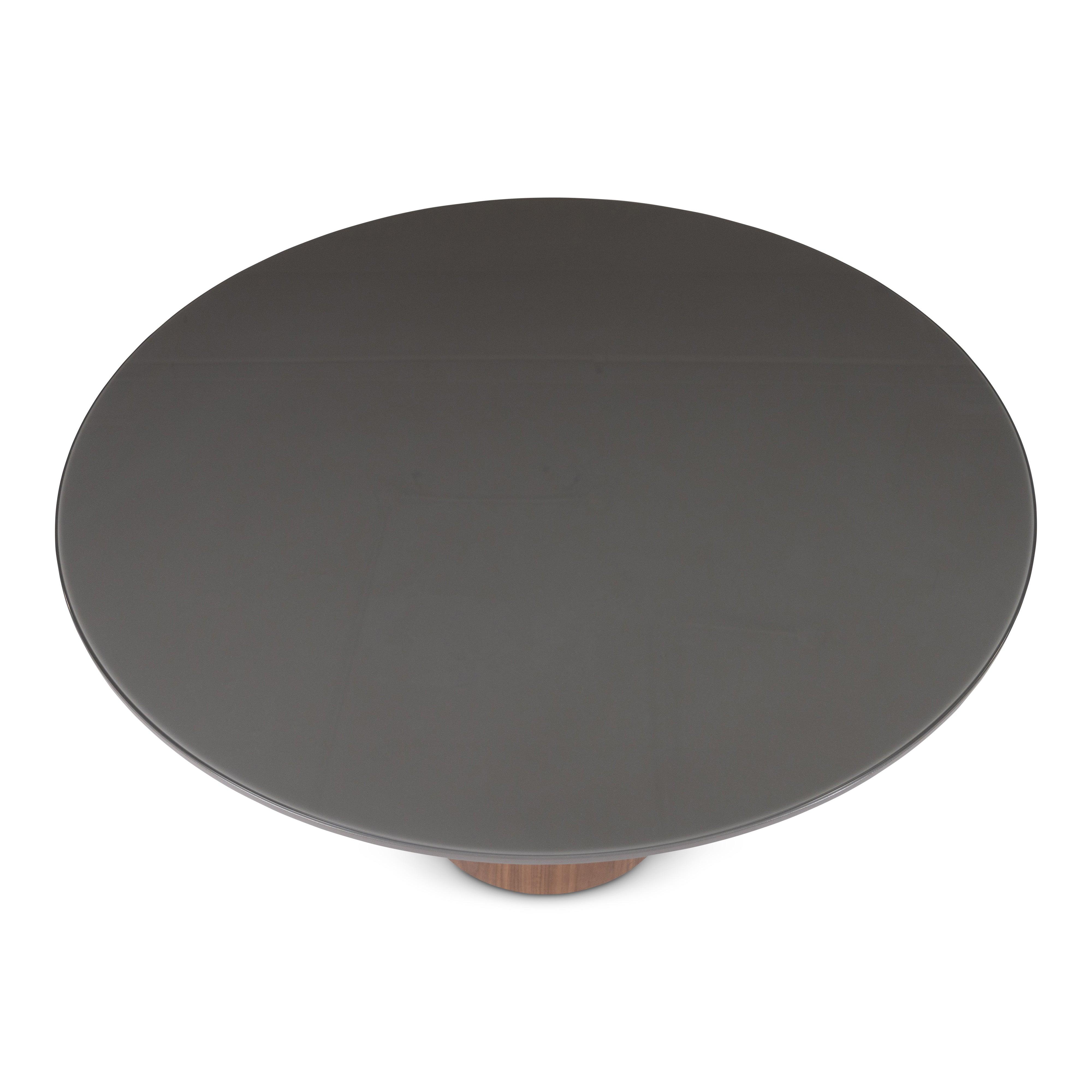 Modern Brazilian - Mona - Glass Top Round Dining Table - Image 8