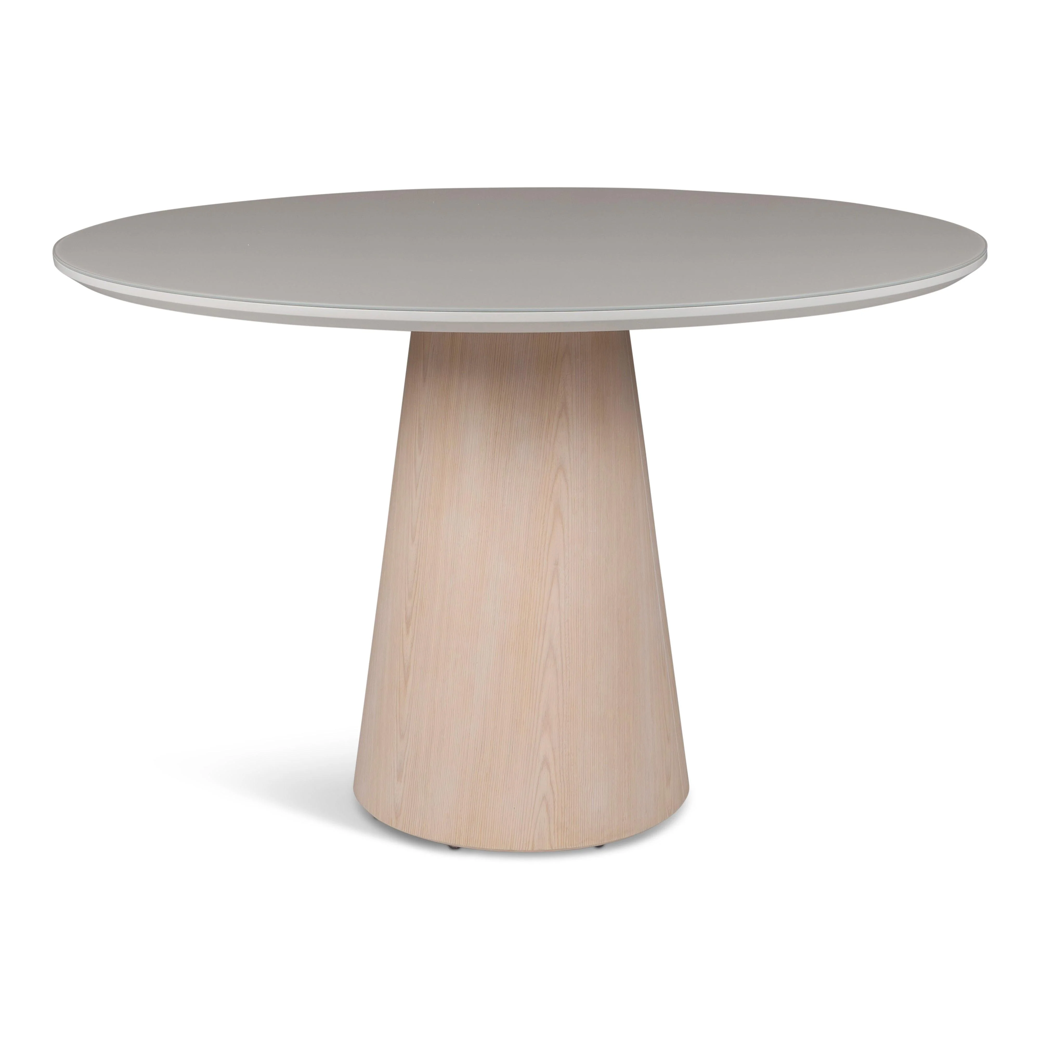 Modern Brazilian - Mona - Glass Top Round Dining Table - Image 9