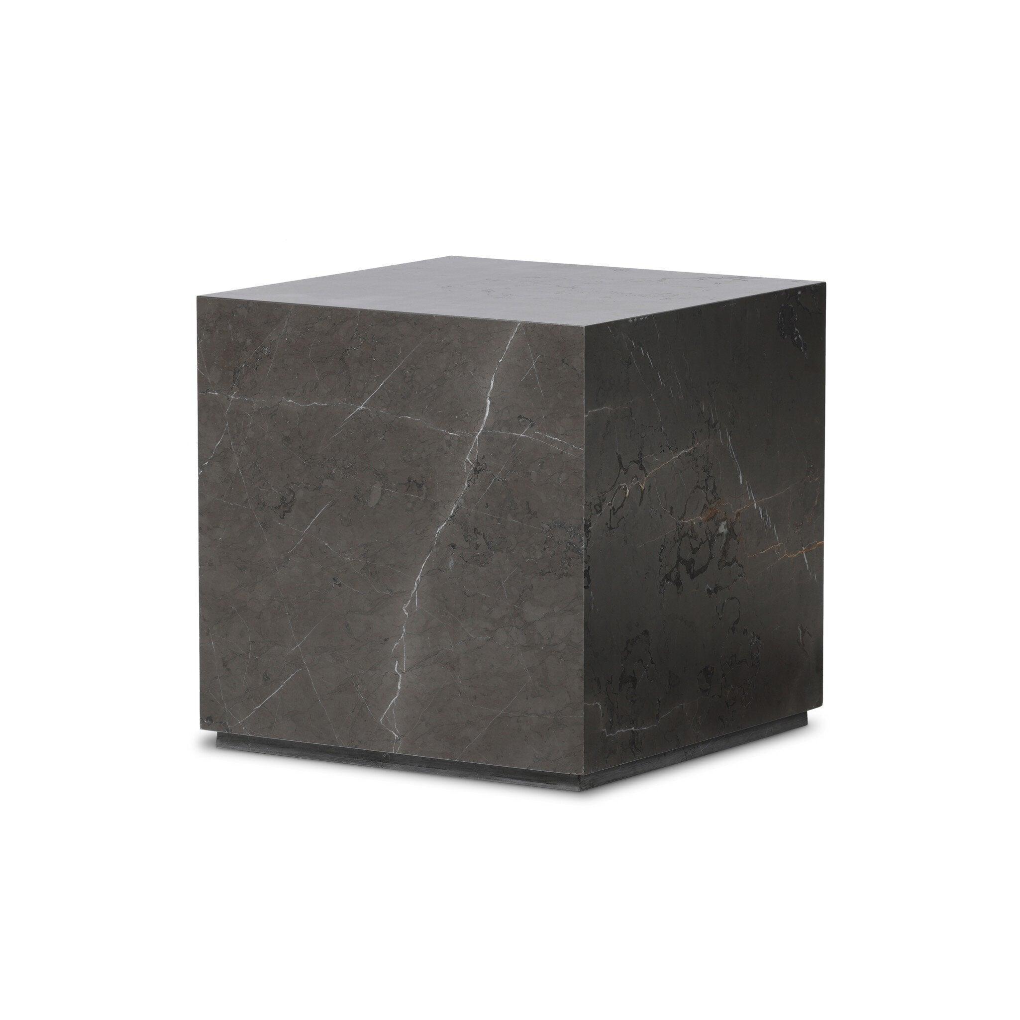 Modern Marble Plinth End Table