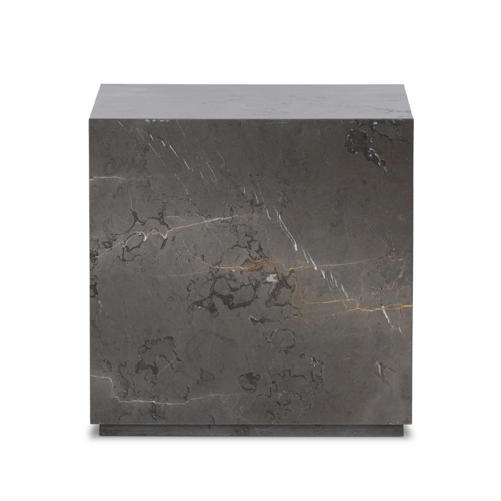 Modern Marble Plinth End Table - Image 3