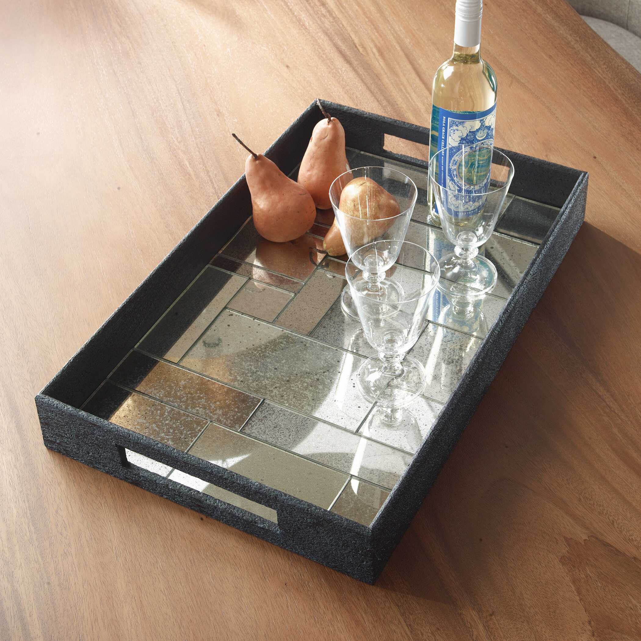 Modern Mosaic Antique Mirrored Tray - Image 2