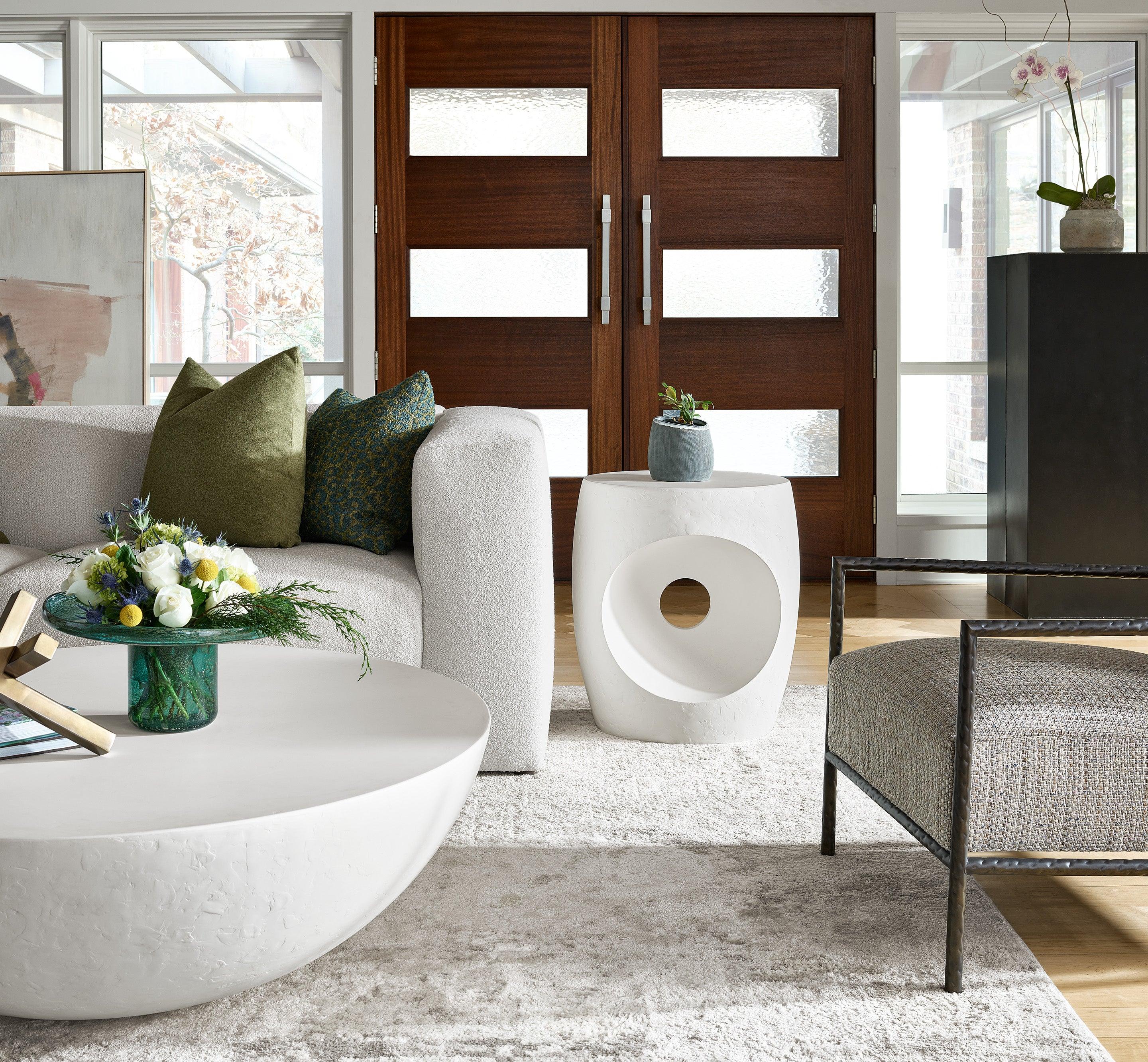 Modern Nomad Oval Textured Accent Table - Image 2