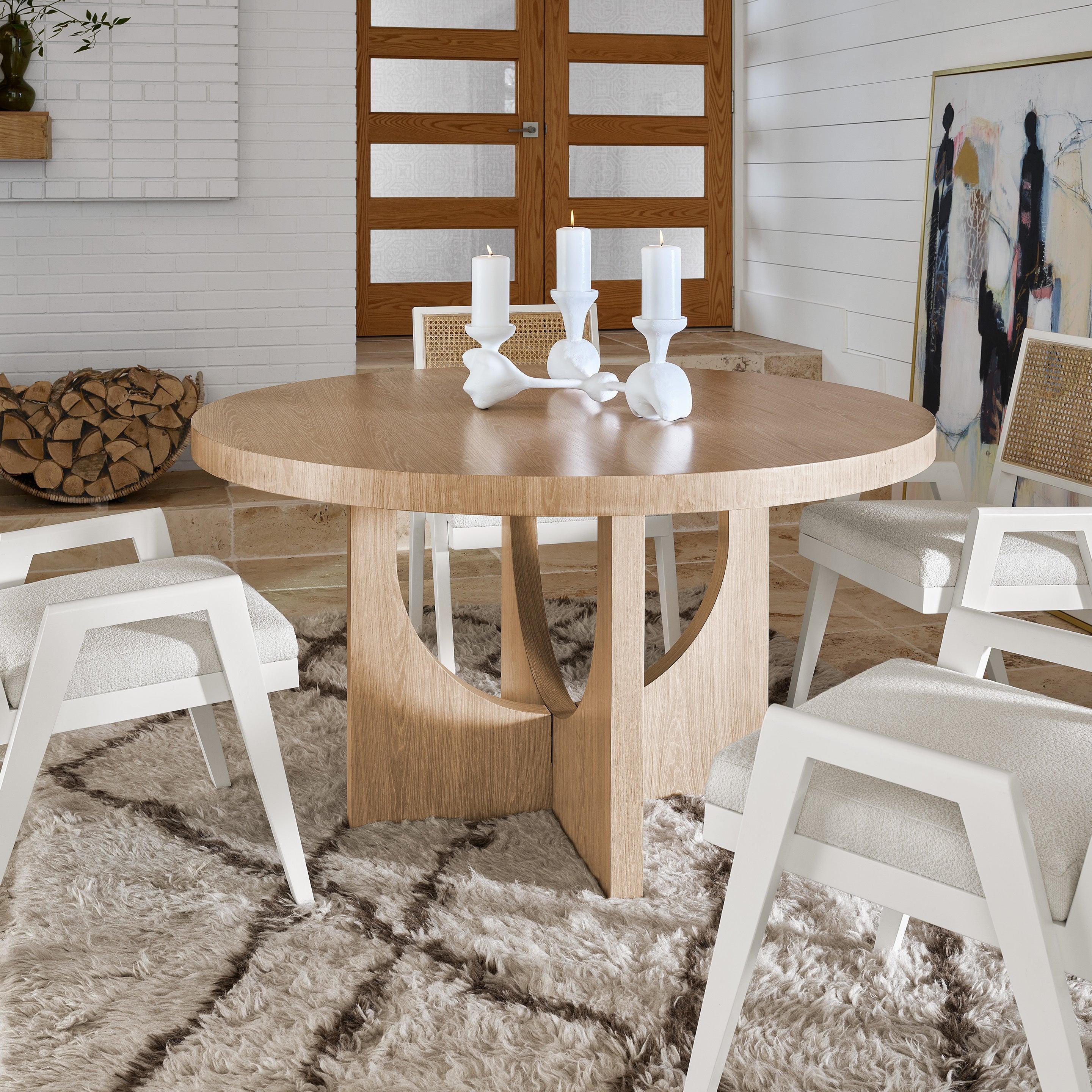 Modern Nomad Round Dining Table - Image 2