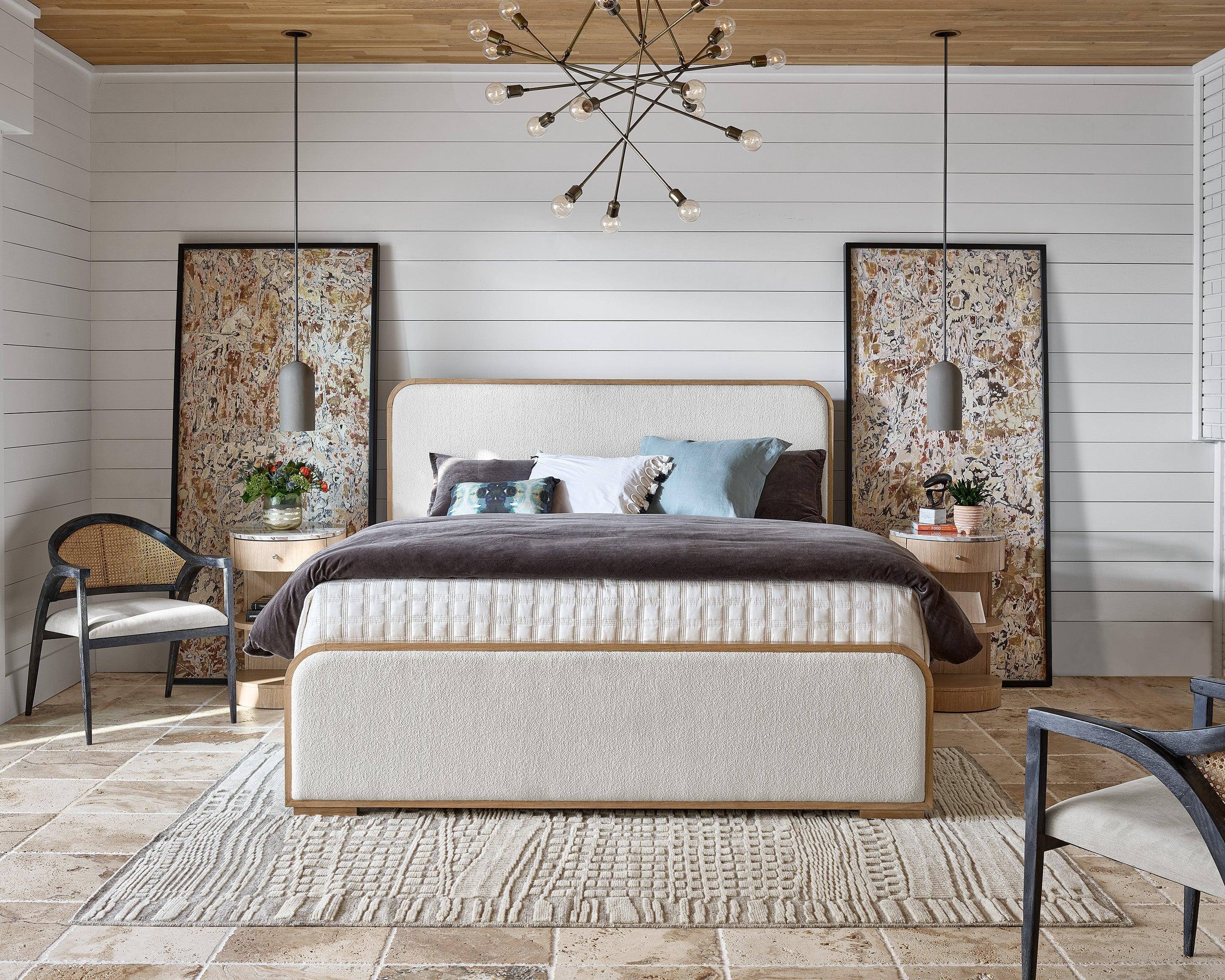 Modern Nomad Upholstered Panel Bed - Image 2
