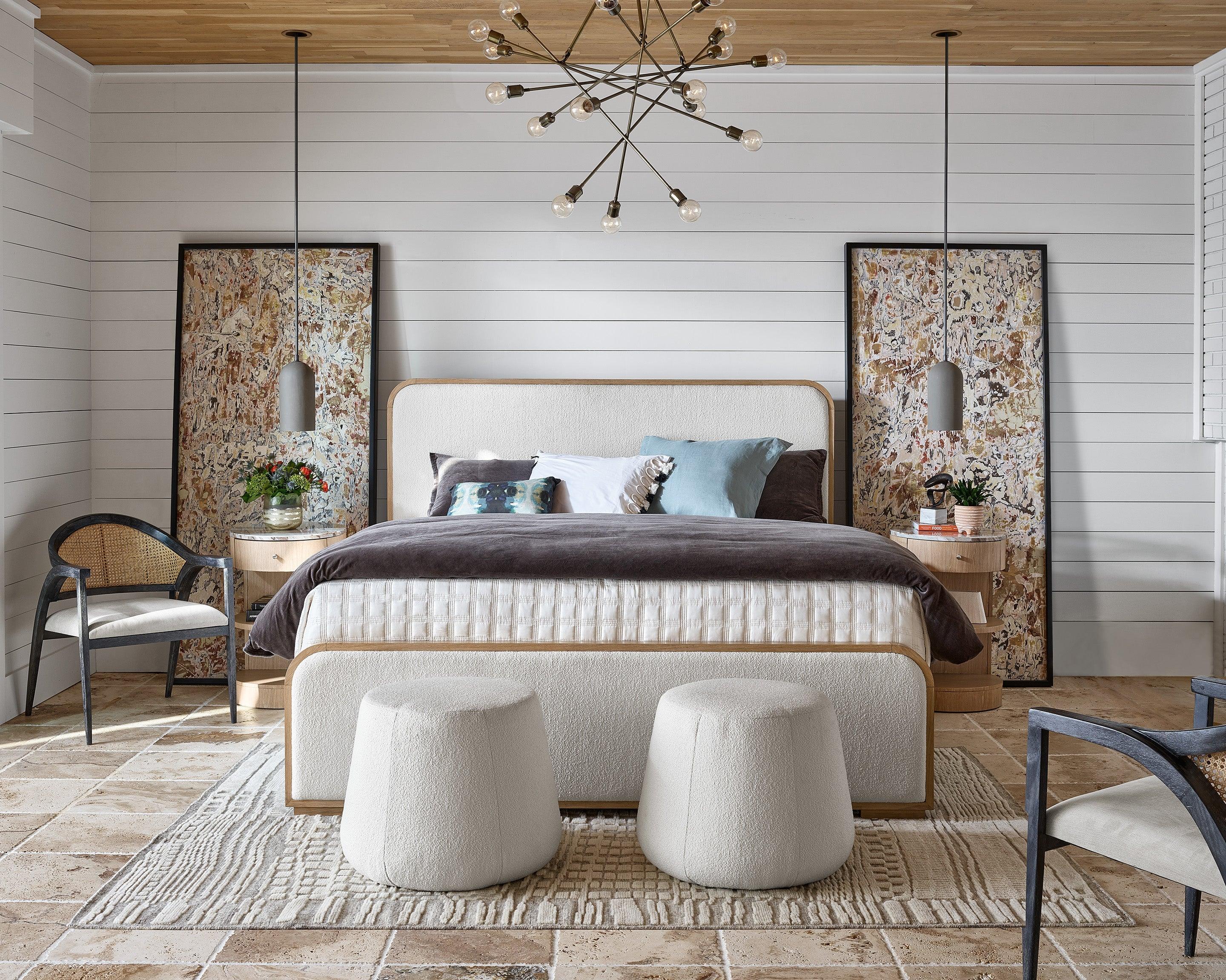 Modern Nomad Upholstered Panel Bed - Image 5