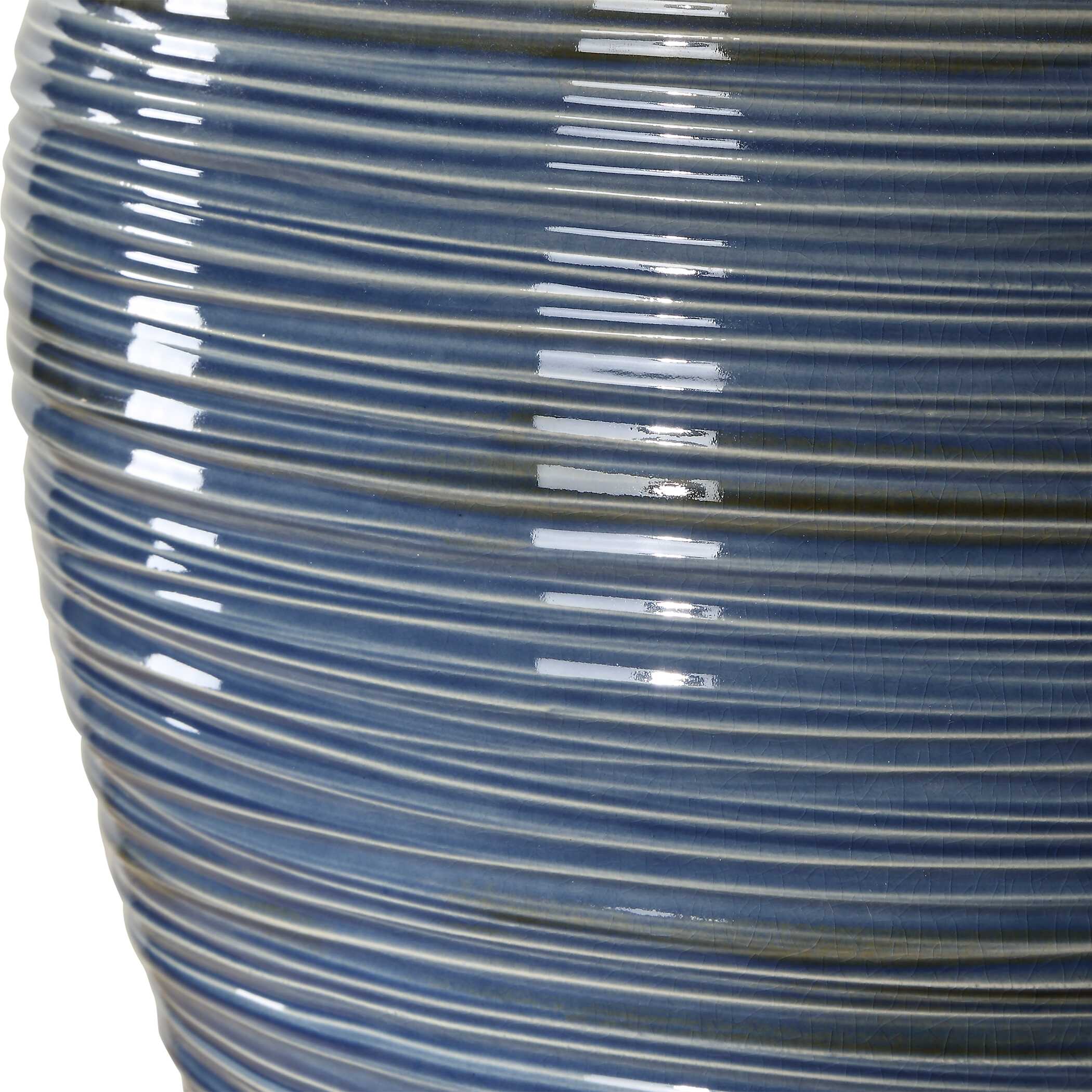 Moher Glossy Blue Table Lamp - Image 7