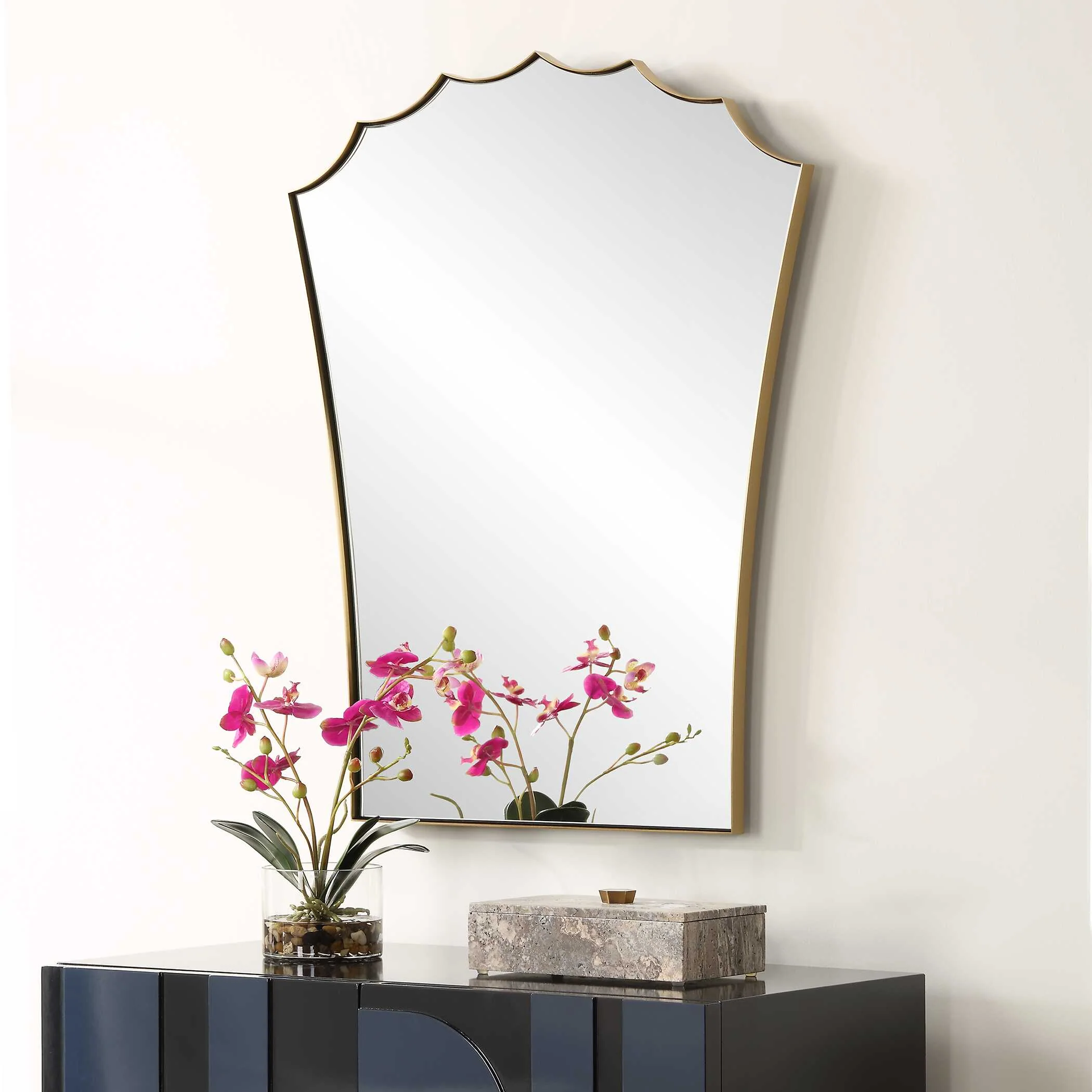 Monarch Scalloped Arched Vanity Mirror - Image 3