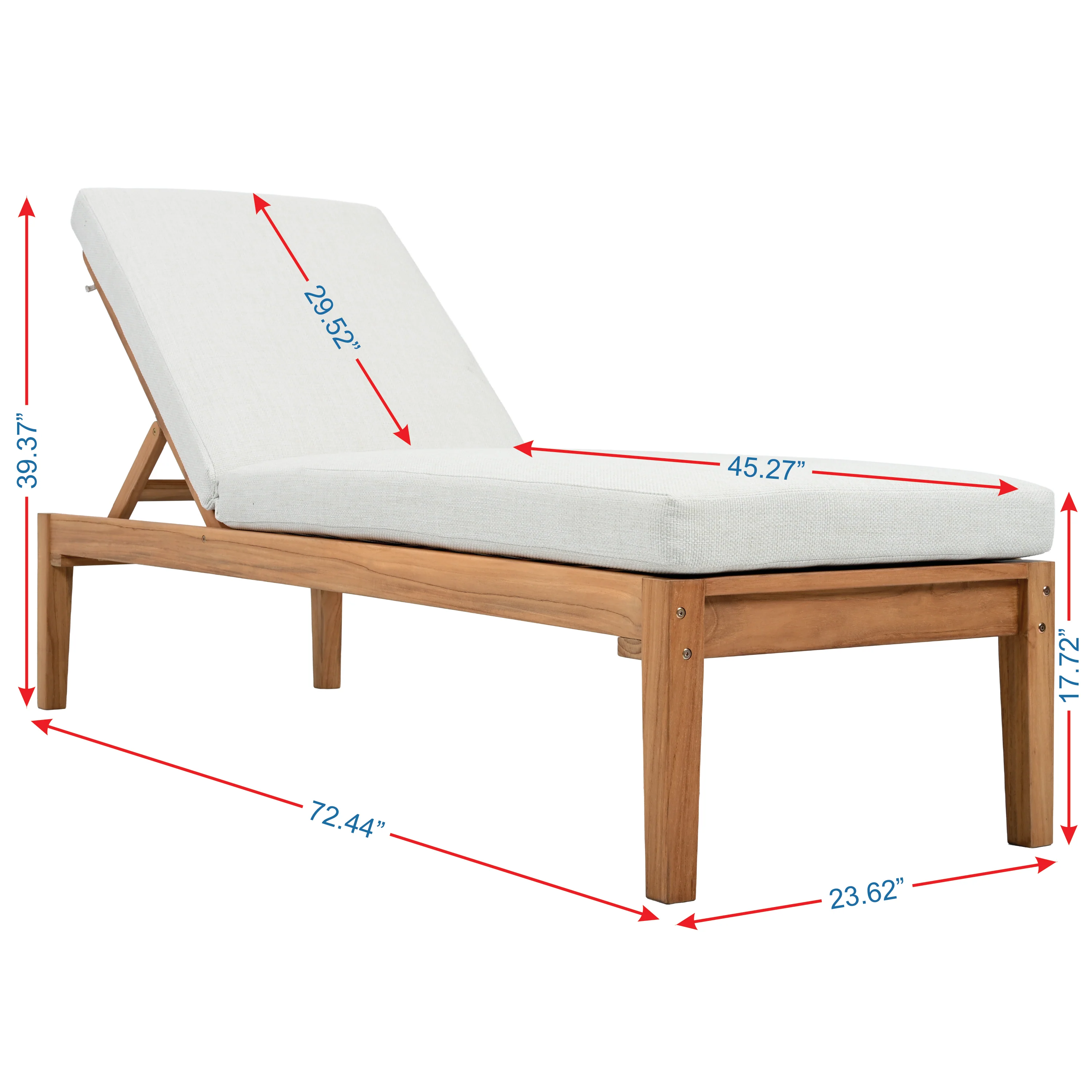 Montclair Teak Chaise Lounge - Image 4