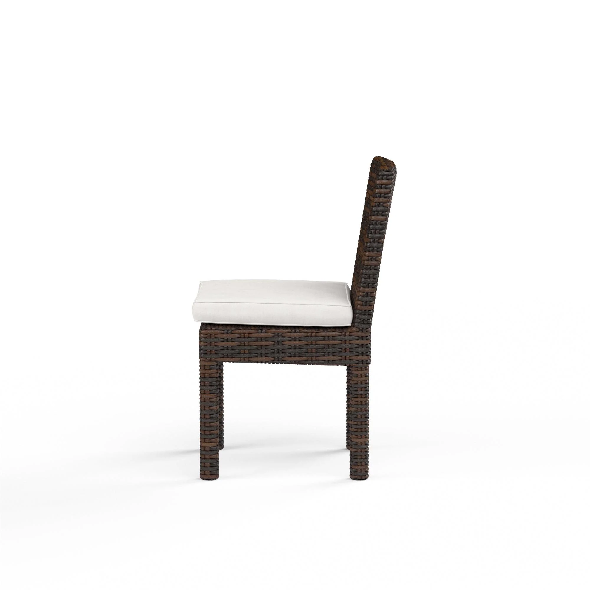 Montecito Armless Dining Chair in Canvas Flax w/ Self Welt - Image 3
