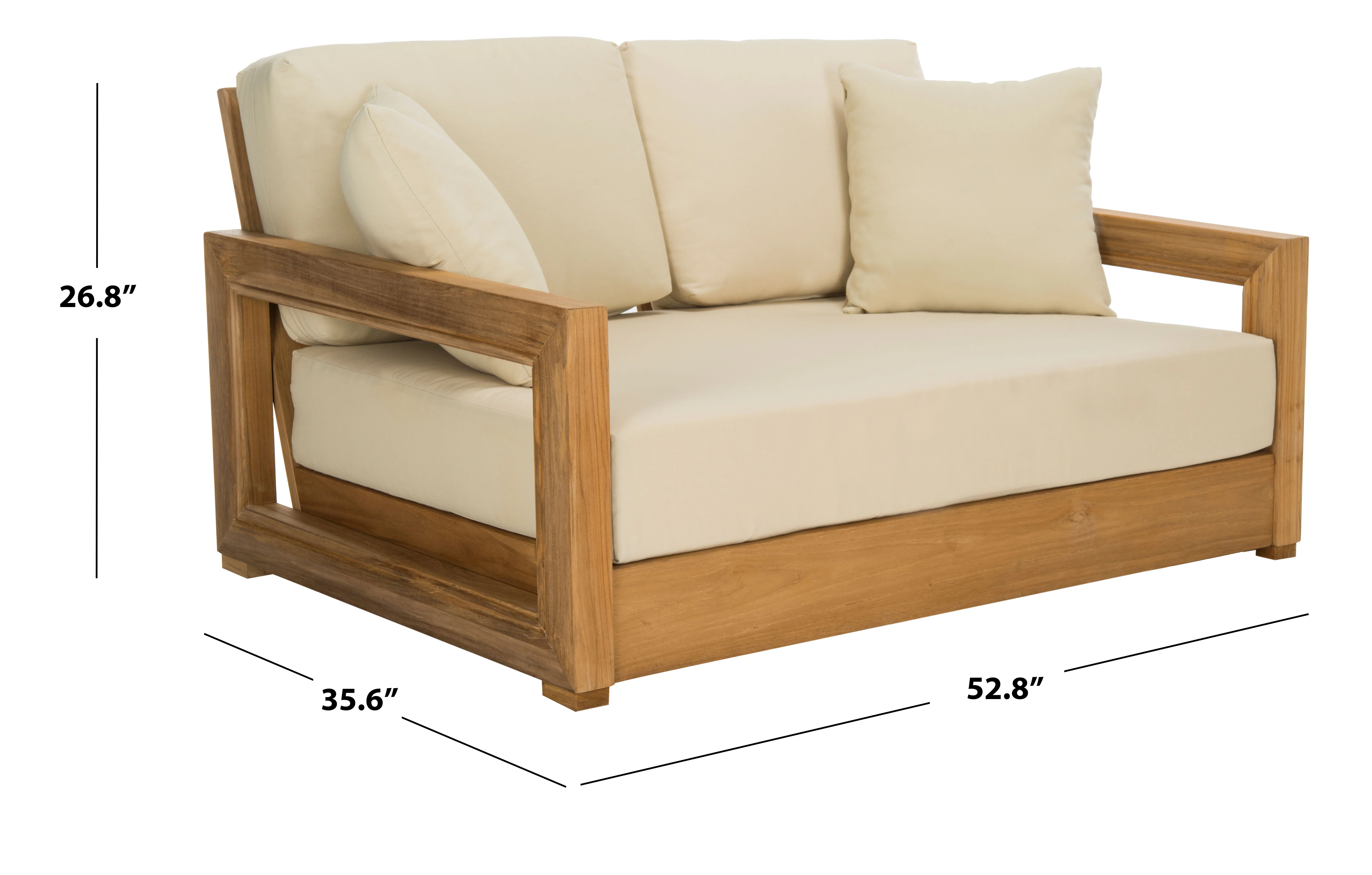 Montford Aluminum 2-Seat Sofa - Image 8