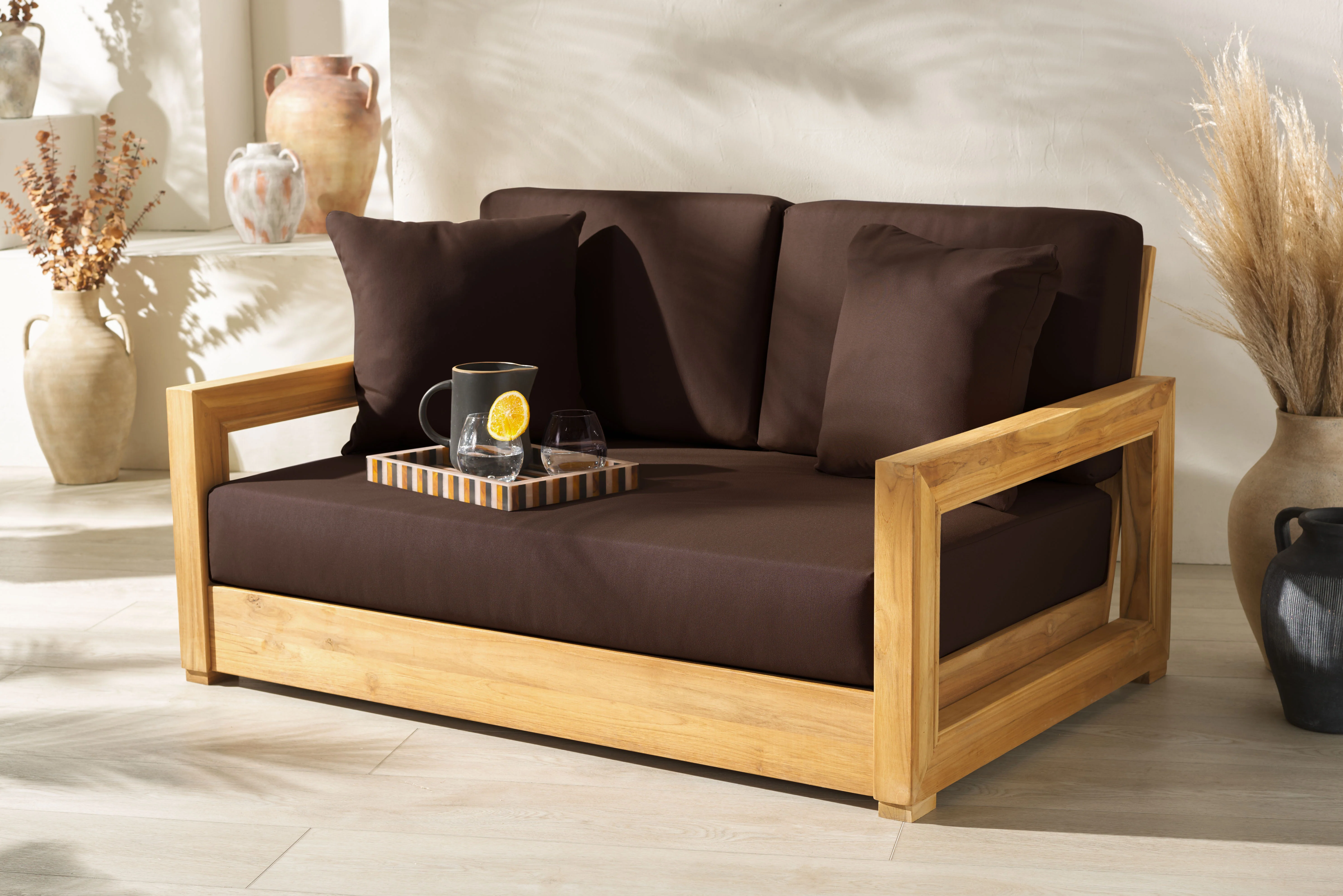 Montford Brazilian Teak 2-Seat Bench - Image 12