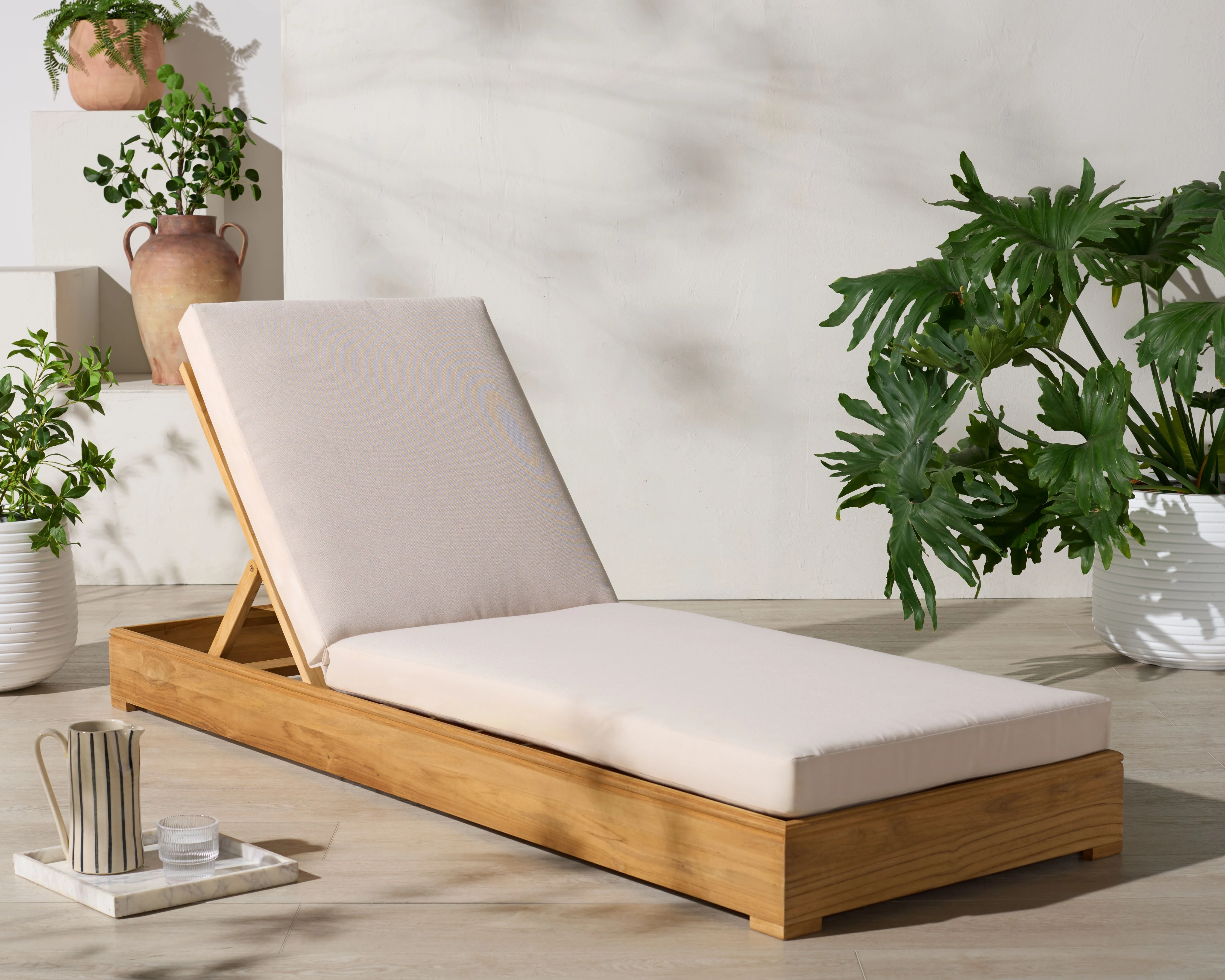 Montford Brazilian Teak Chaise - Image 2