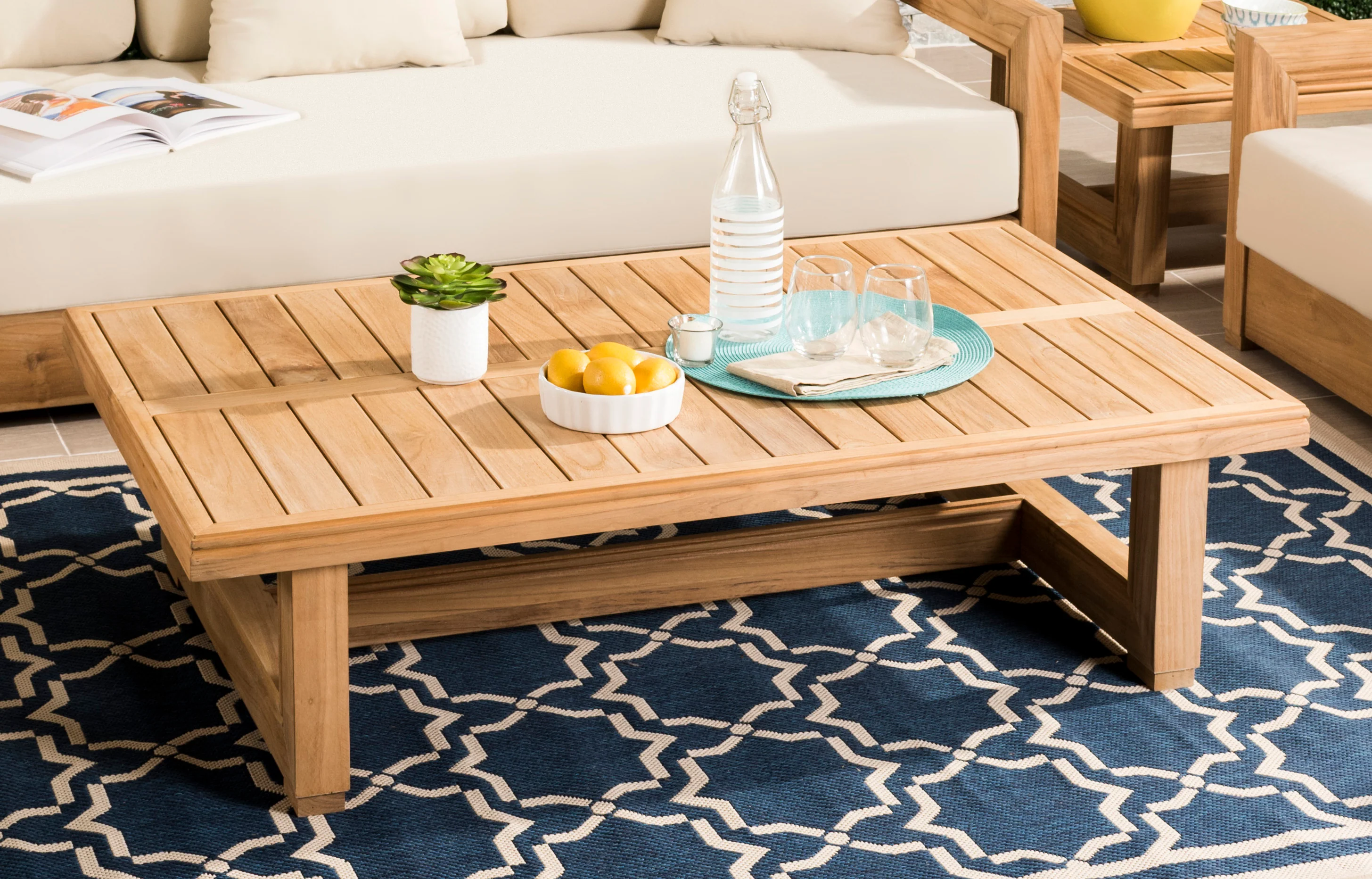 Montford Brazilian Teak Coffee Table/ Natural Teak - Image 2