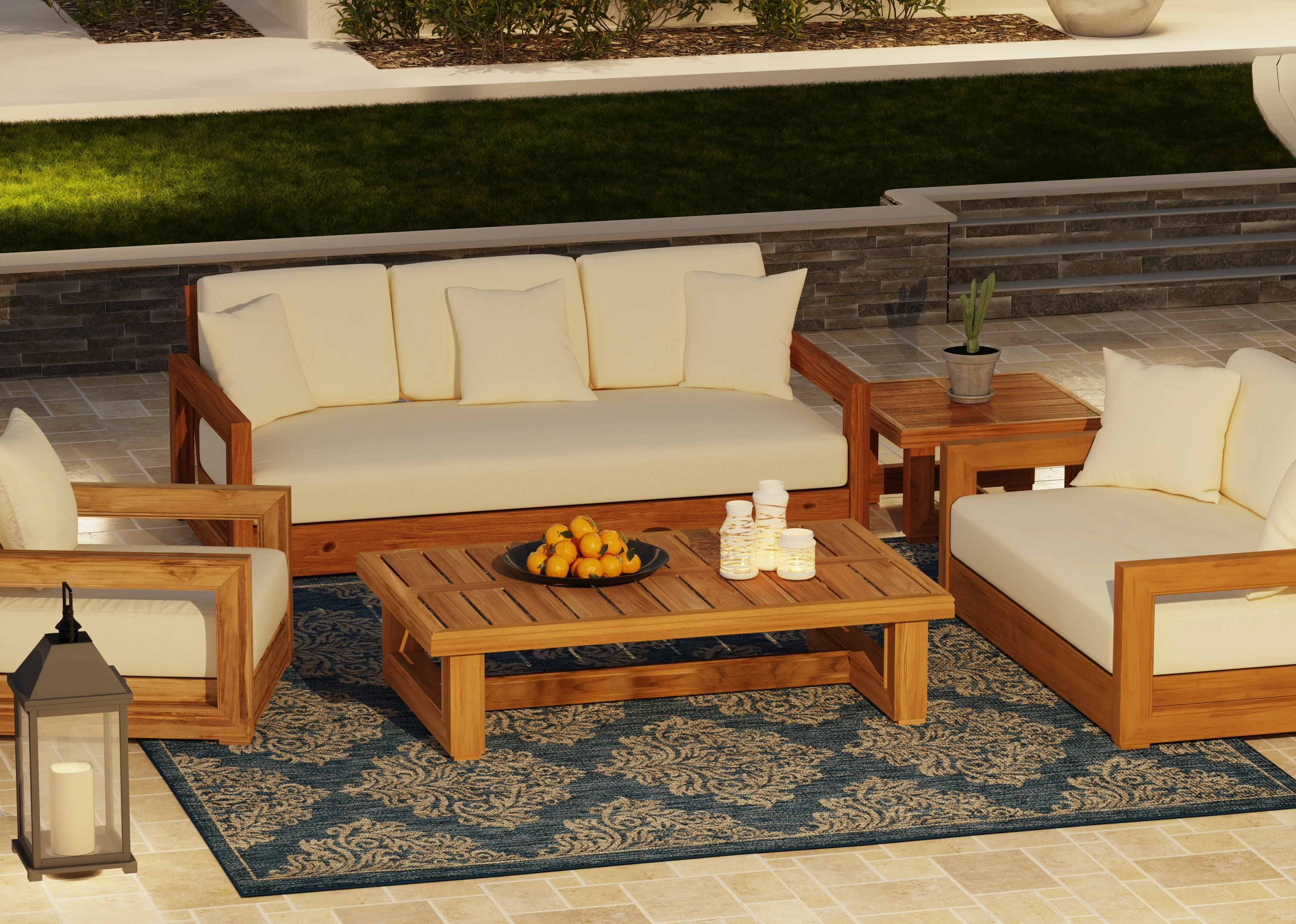 Montford Brazilian Teak End Table/ Natural Teak - Image 15