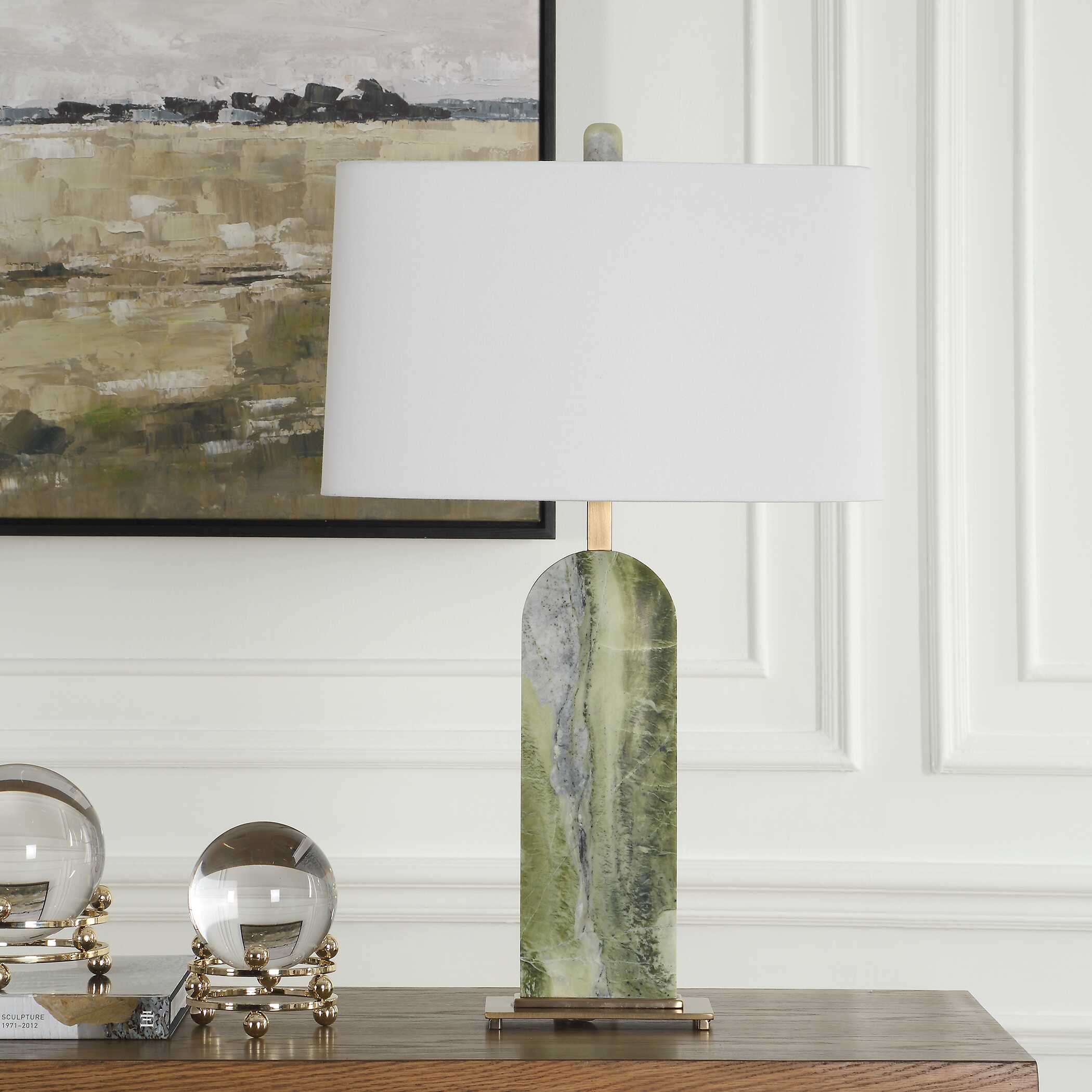 Moorea Green Marble Table Lamp - Image 4