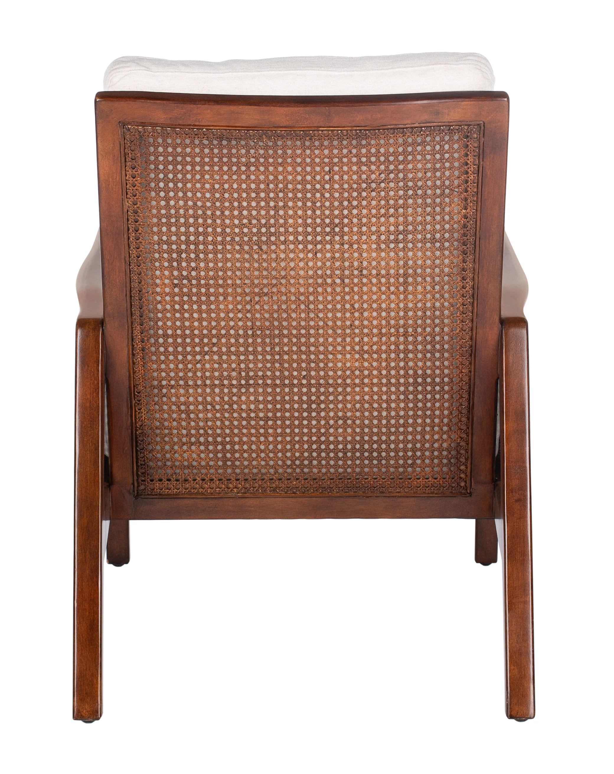 Moretti Wood Frame Accent Chair/ Oatmeal/ Walnut - Image 4