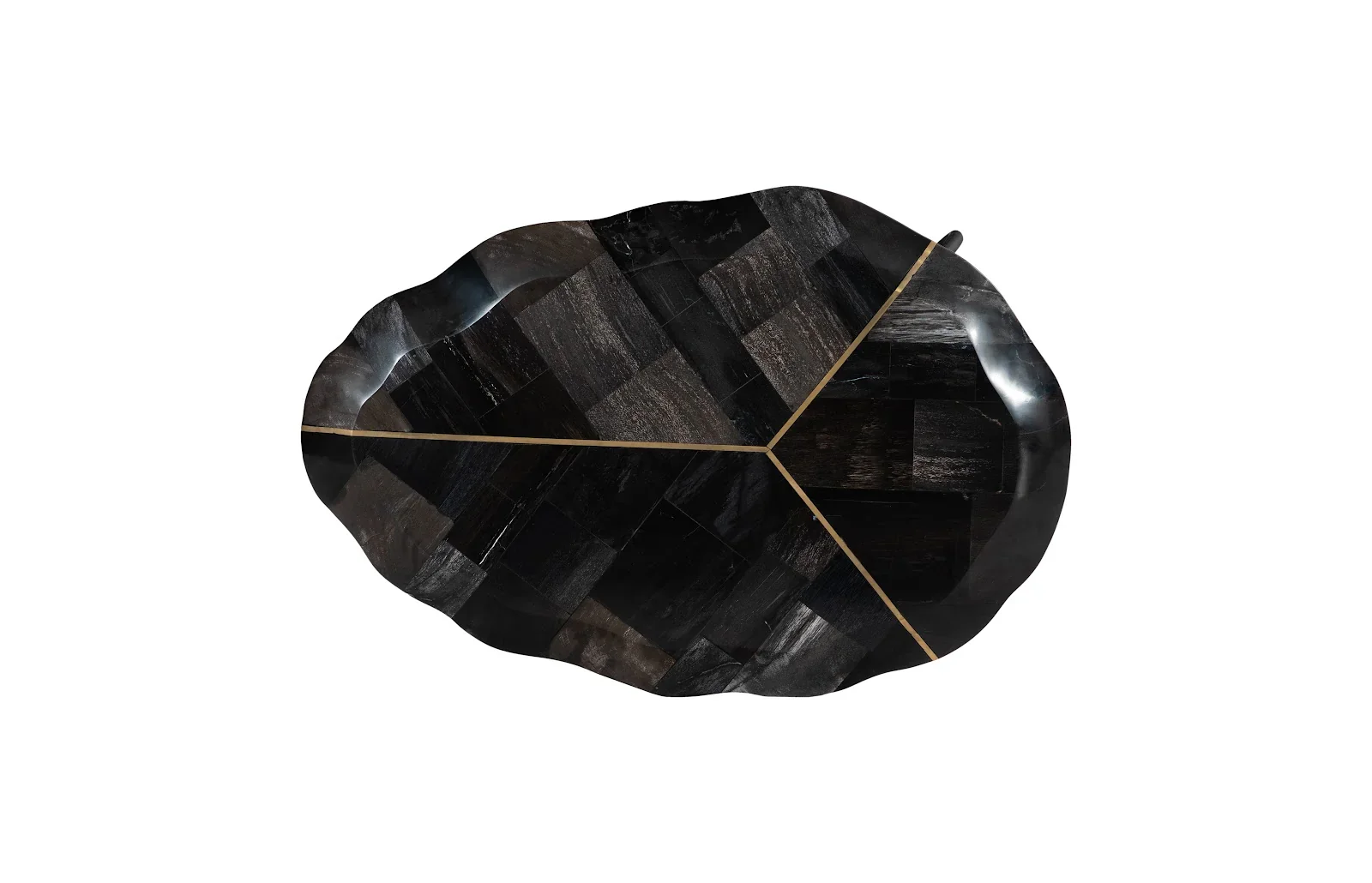 Mosaic Leaf Petrified Coffee Table - Image 2
