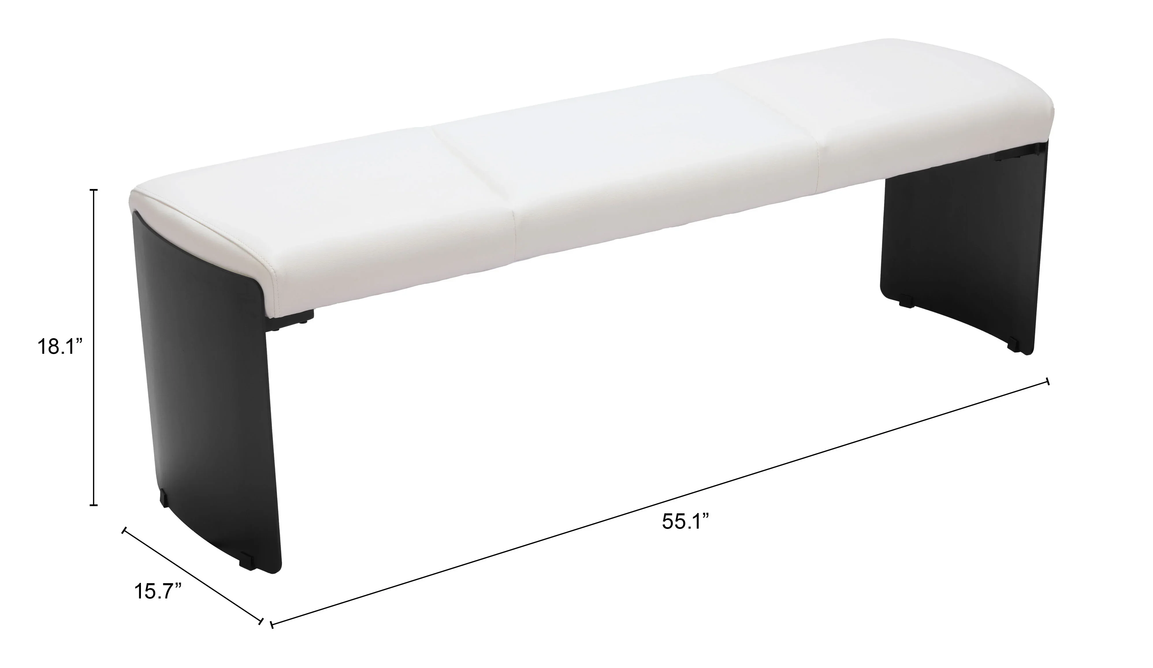 Mur Bench White - Image 5