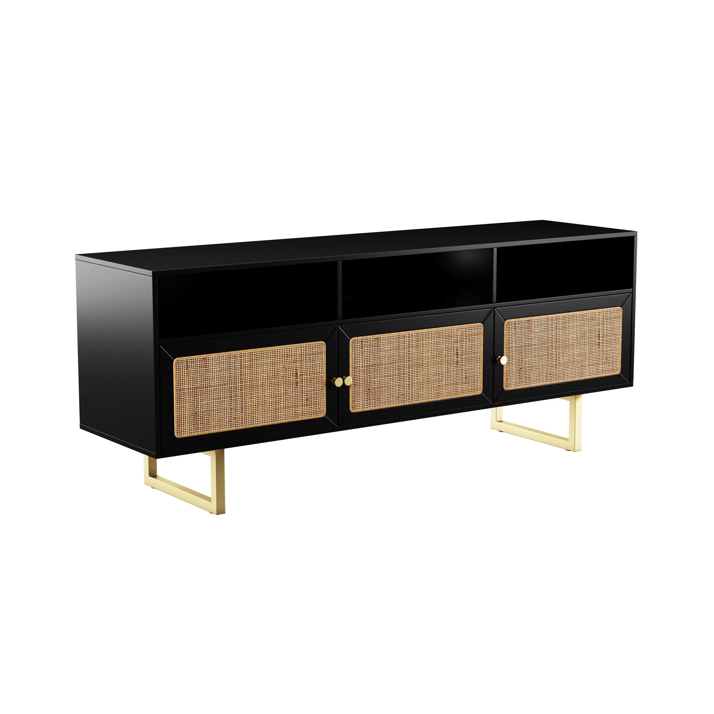 Mursley Media Cabinet w/ Storage - Black