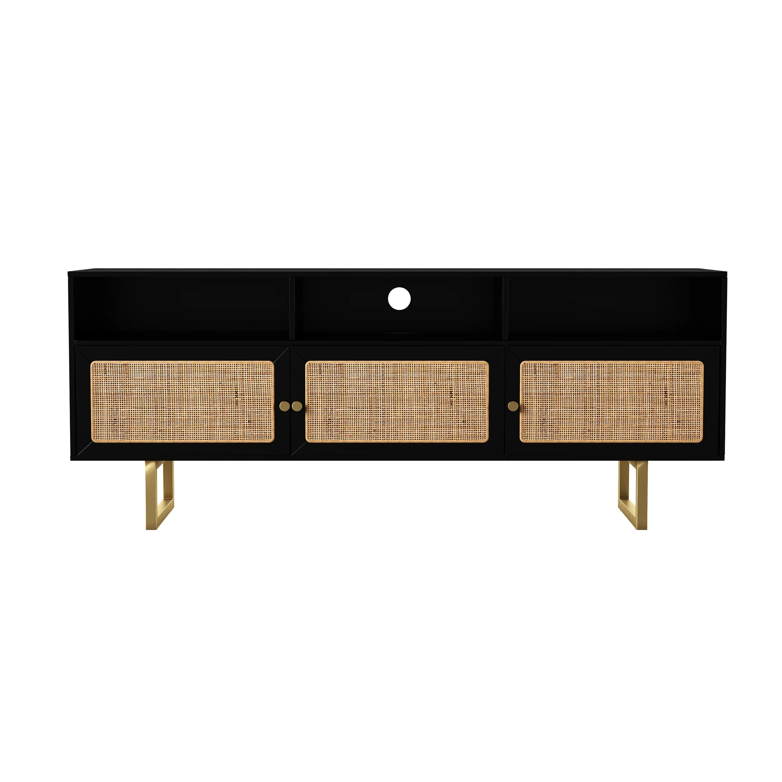 Mursley Media Cabinet w/ Storage - Black - Image 3