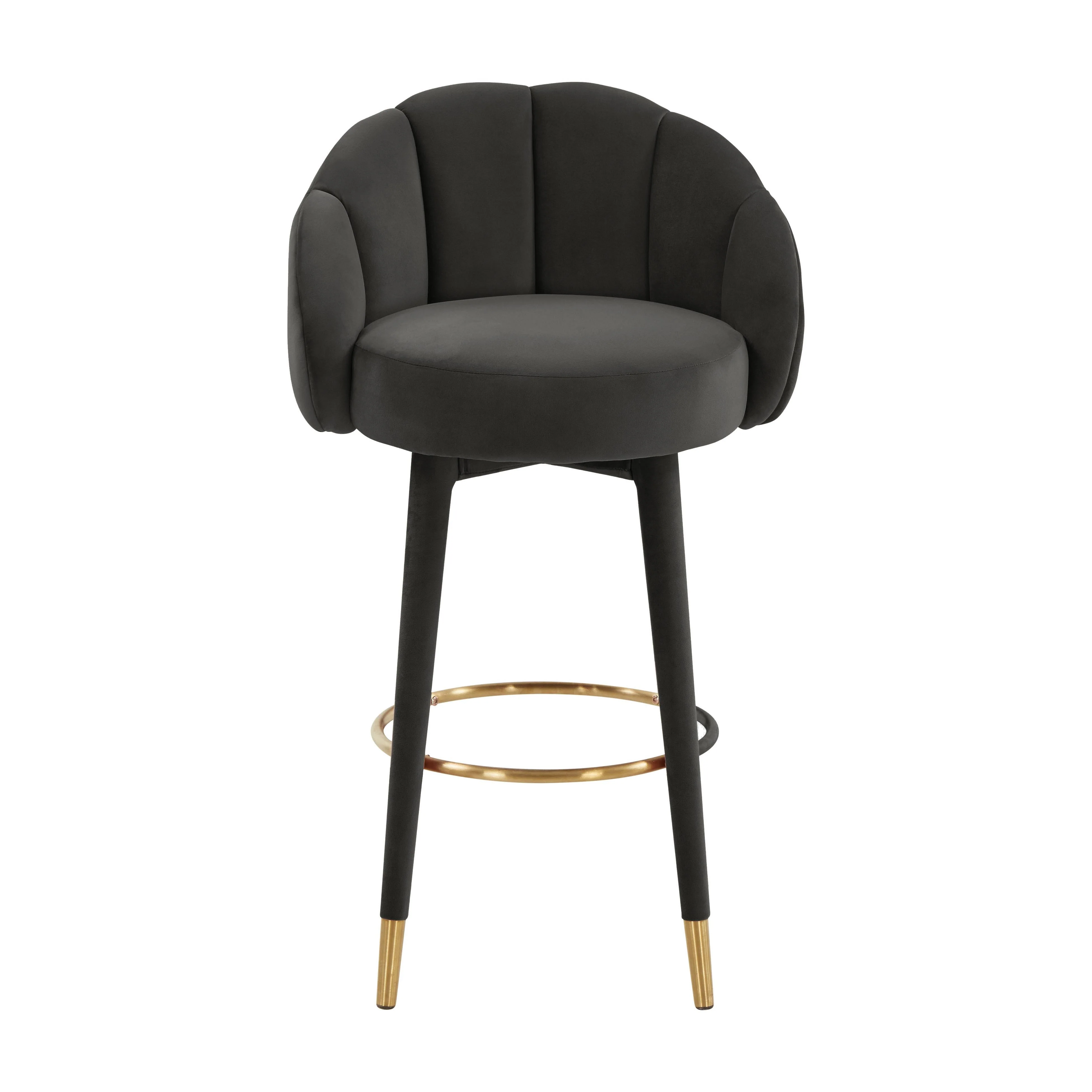Myla Black Swivel Bar Stool - Image 3
