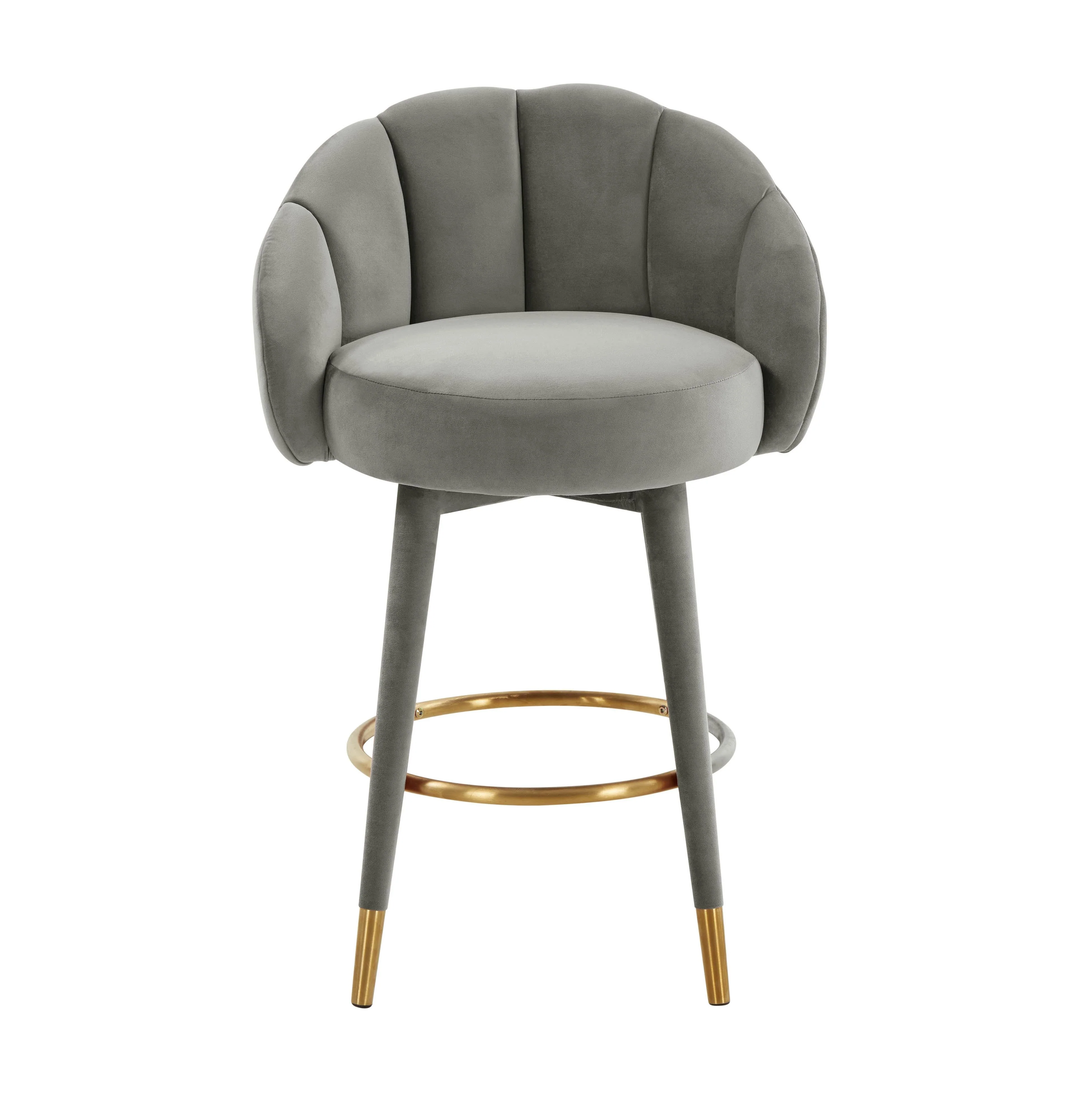 Myla Light Grey Swivel Counter Stool - Image 3