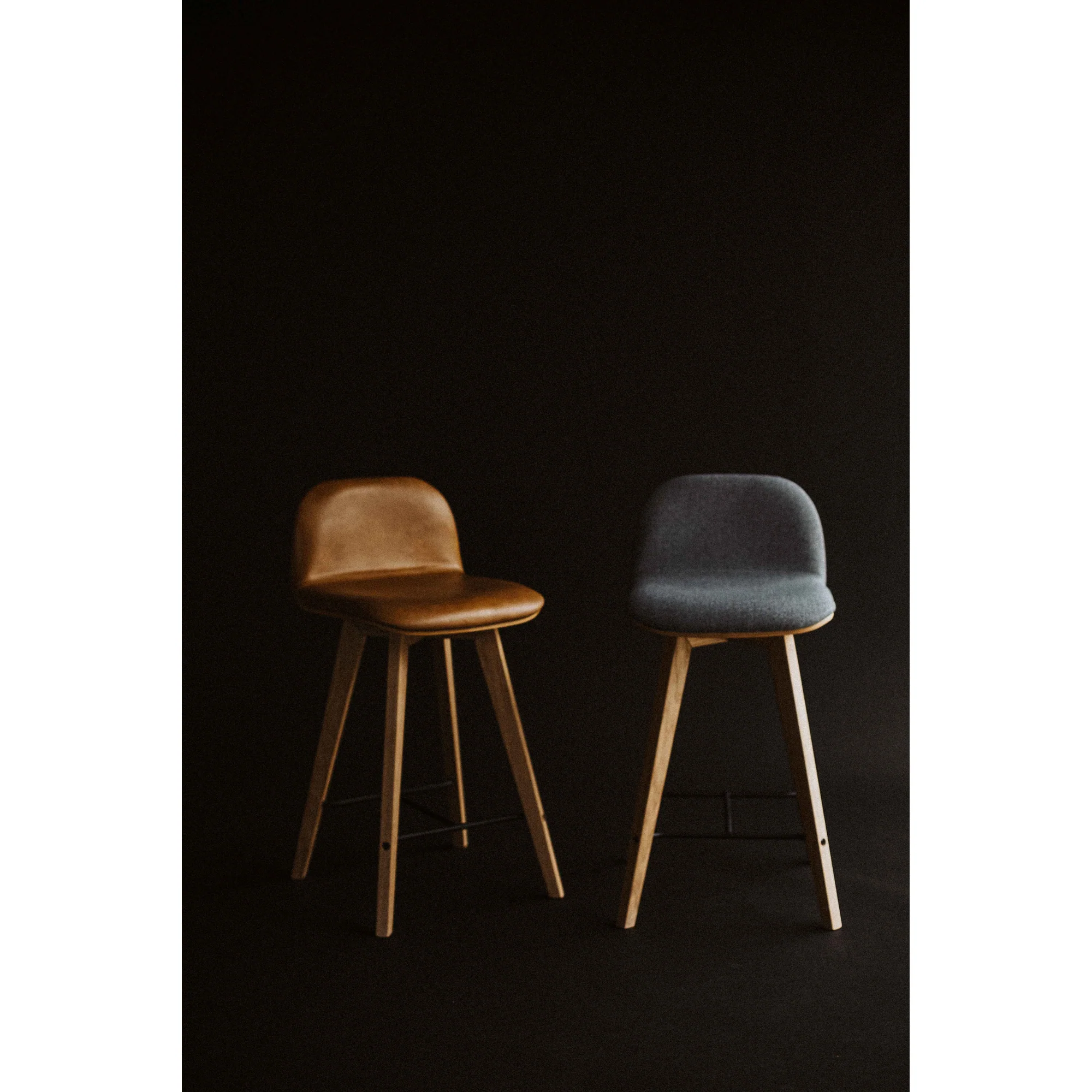 Napoli Leather Counter Stool Tan - Set of 2 - Image 2