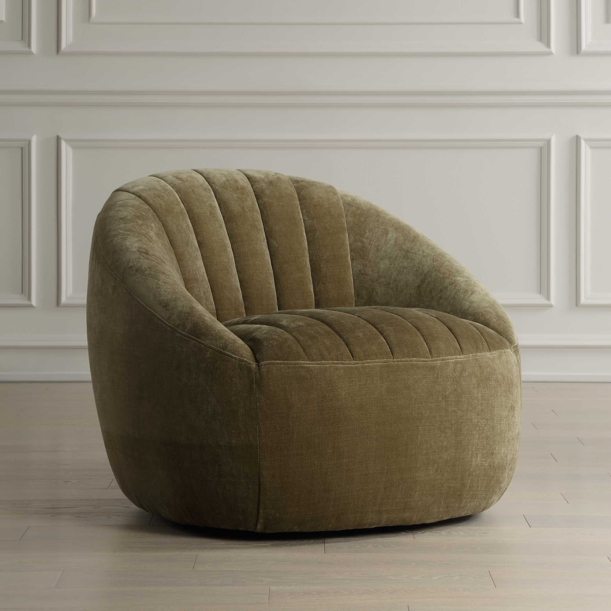 Narrows Moss Green Swivel Chair - Image 3